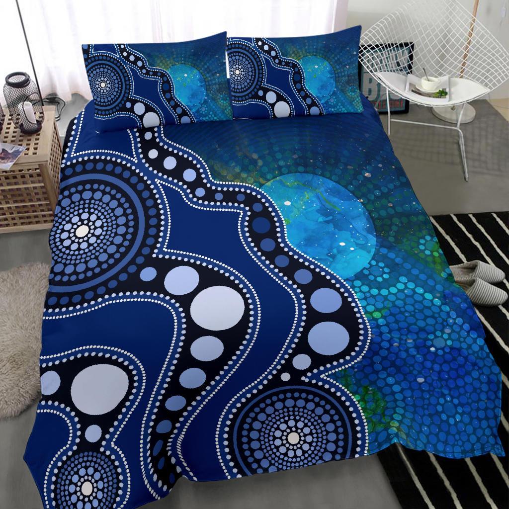 aboriginal-bedding-set-australia-indigenous-flag-circle-dot-painting-art-blue