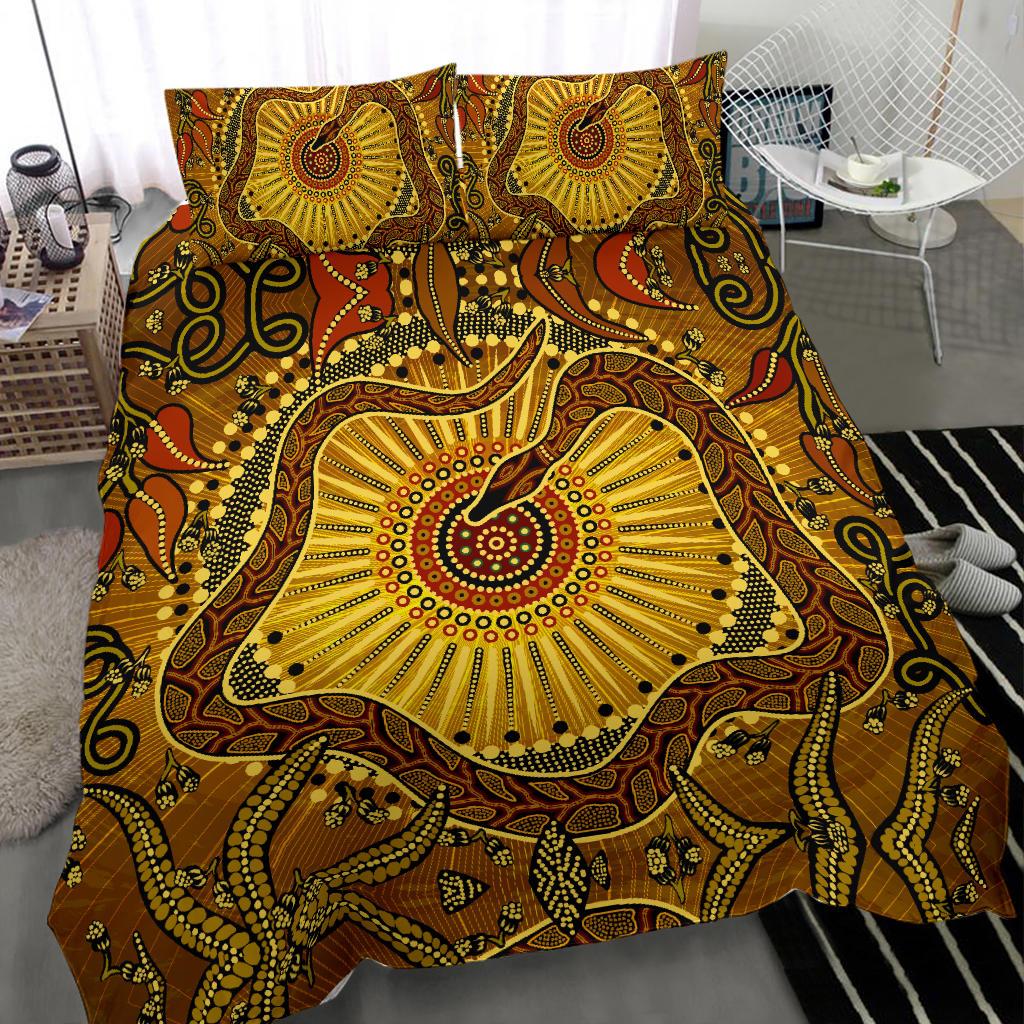 bedding-set-australian-aboriginal-snake-rainbow-serpent