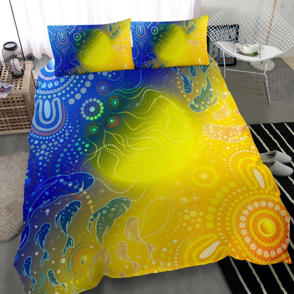 aboriginal-bedding-set-indigenous-fishing