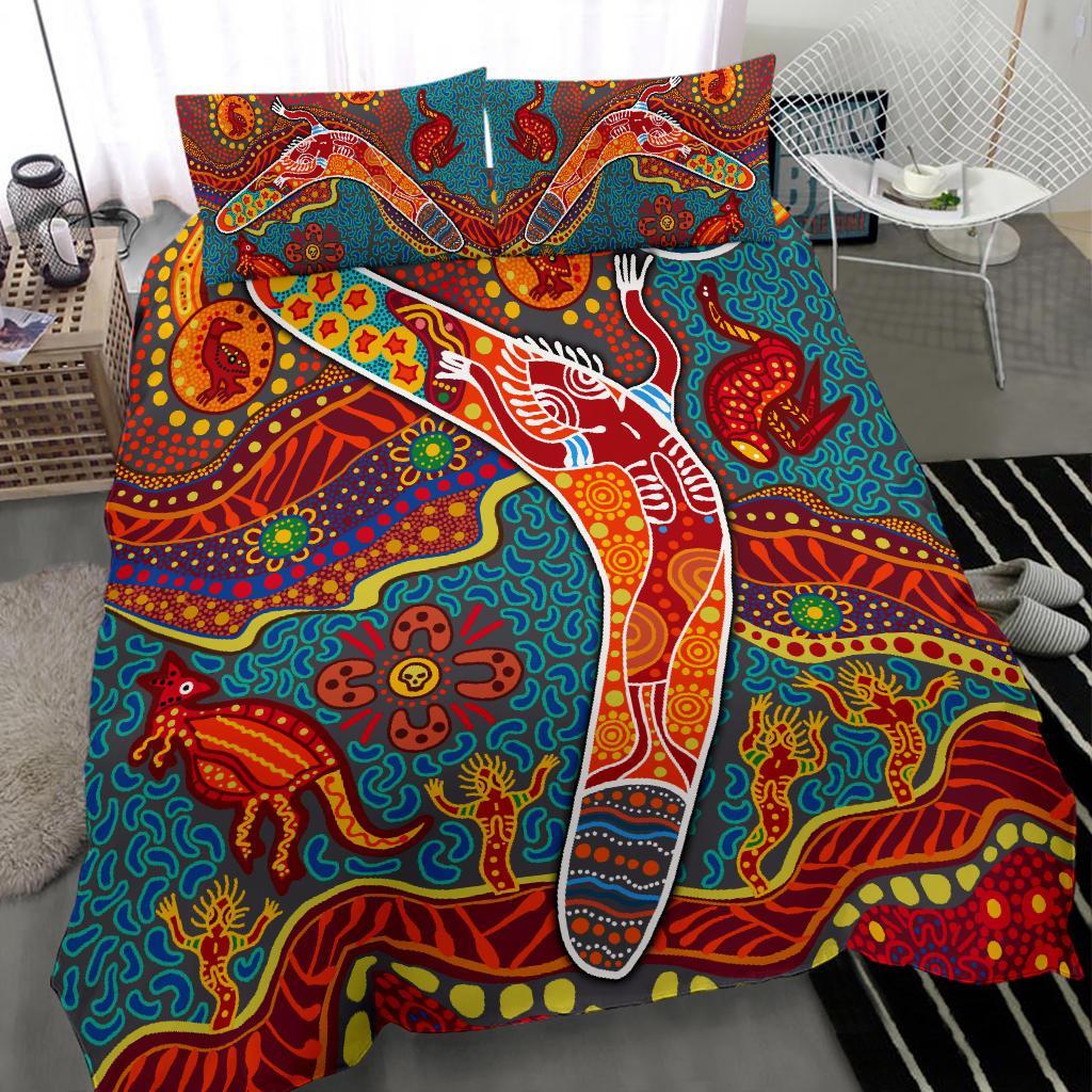 aboriginal-bedding-set-indigenous-boomerang