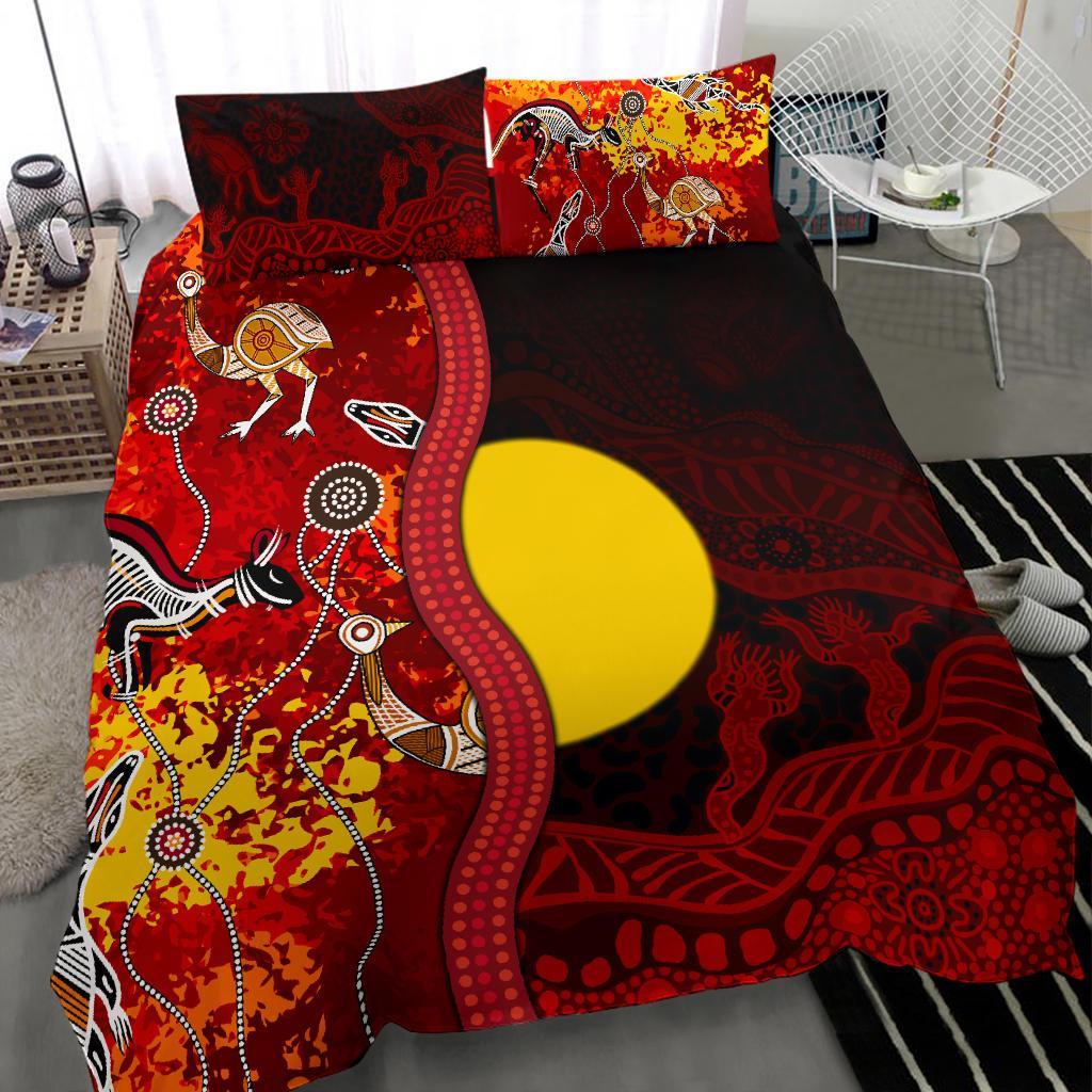 aboriginal-bedding-set-red-indigenous-flag