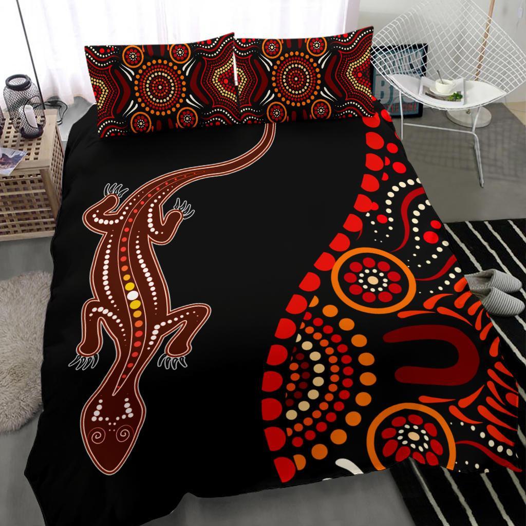 aboriginal-bedding-set-aboriginal-lizard-with-dot-painting-patterns