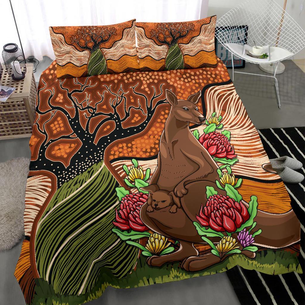 aboriginal-bedding-set-kangaroo-with-indigenous-tree