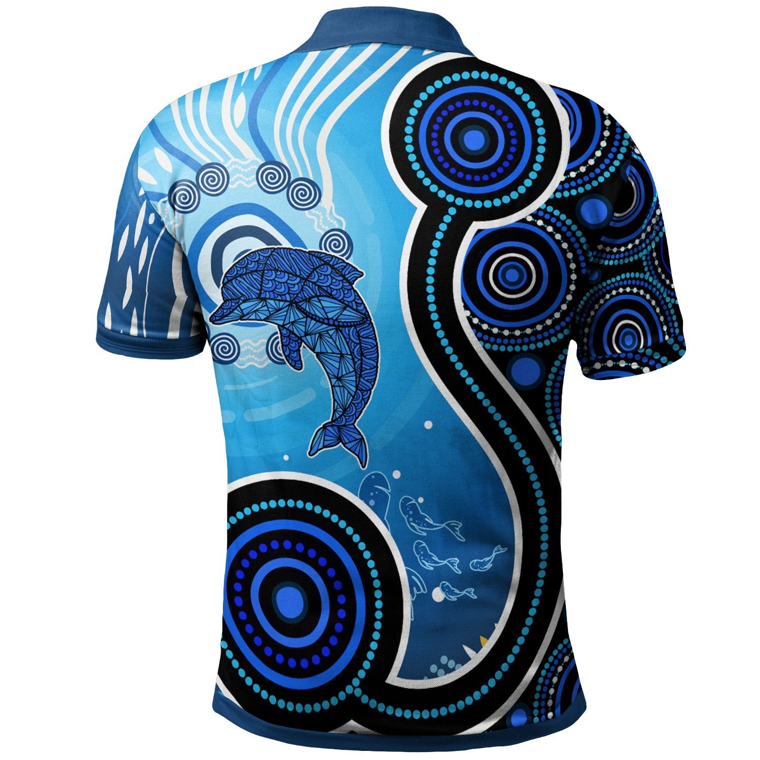 aboriginal-polo-shirt-dolphin-and-aboriginal-dot-patterns