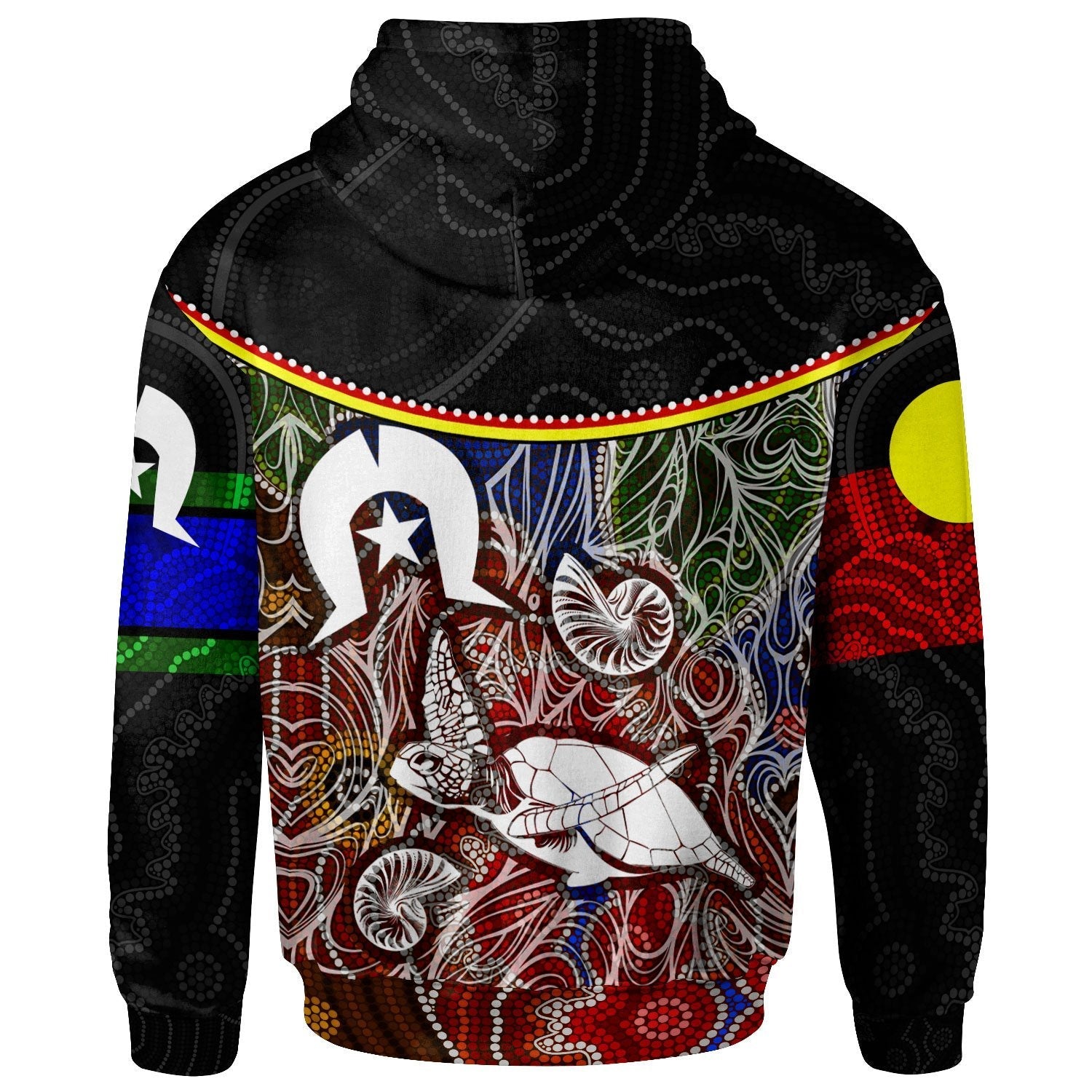 personalised-hoodie-aboriginal-dot-in-naidoc-week-style