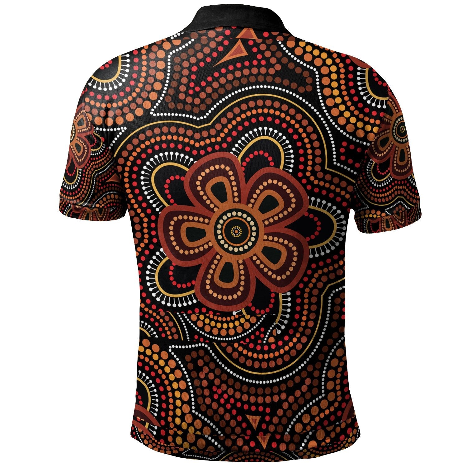 aboriginal-polo-shirt-aboriginal-dot-painting-flowers-style-ver02