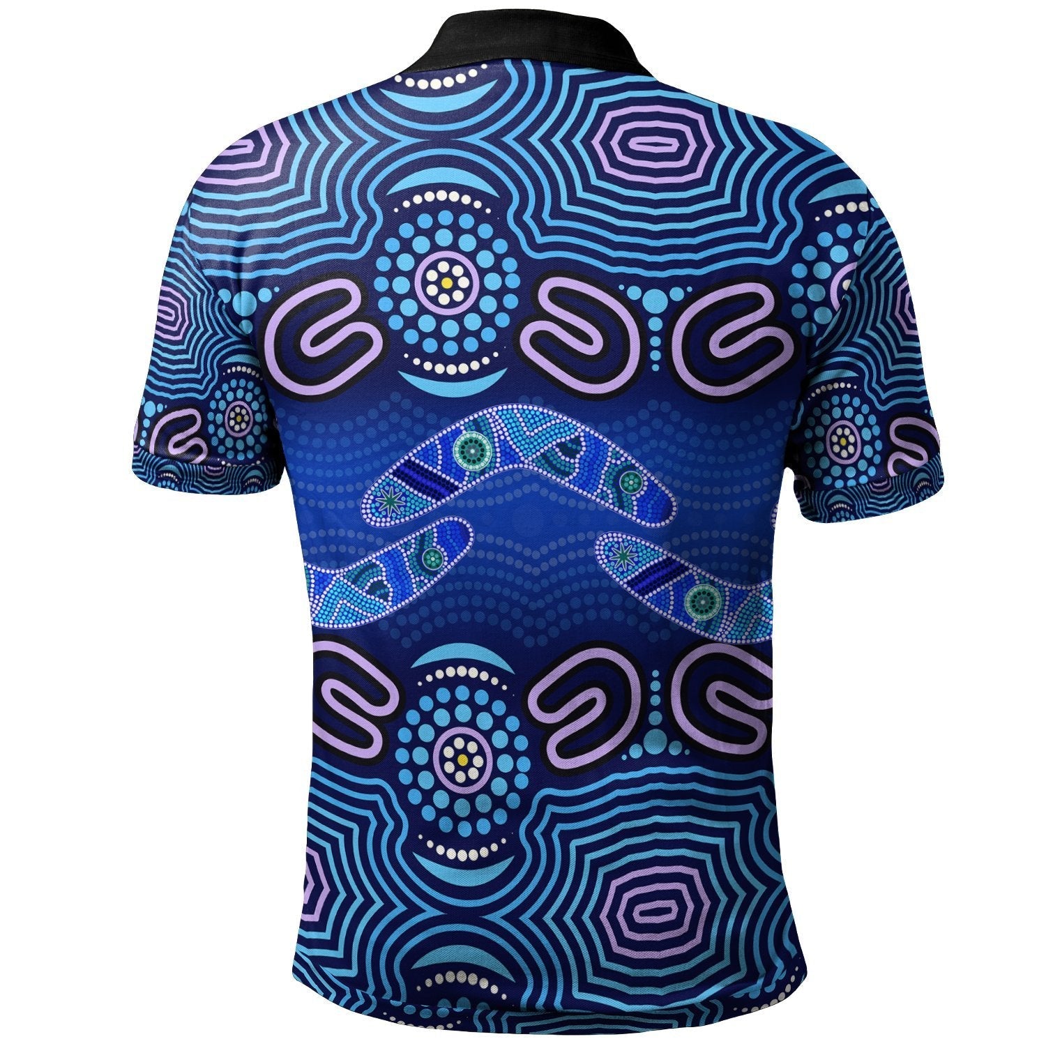 aboriginal-polo-shirt-boomerangs-and-dot-painting-art-ver02