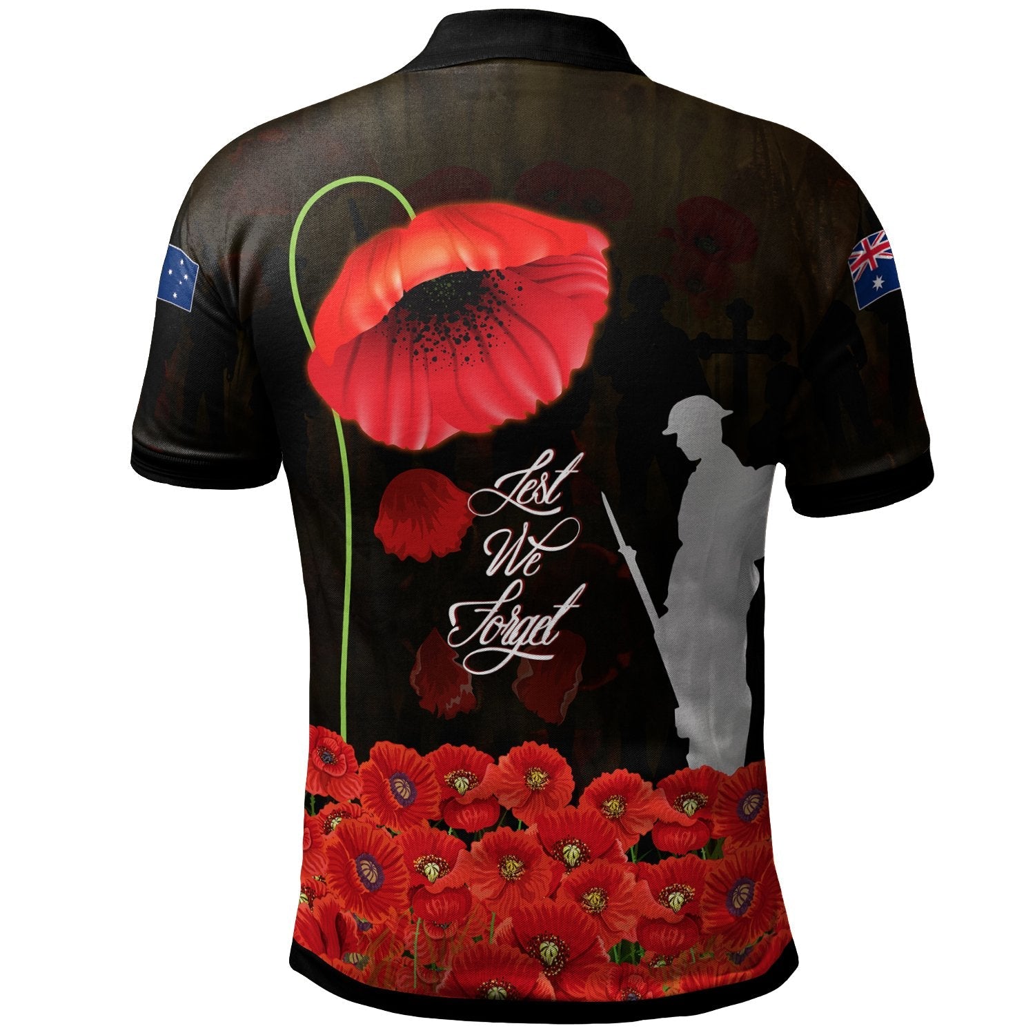 anzac-polo-shirt-remembrance-poppy-flowers