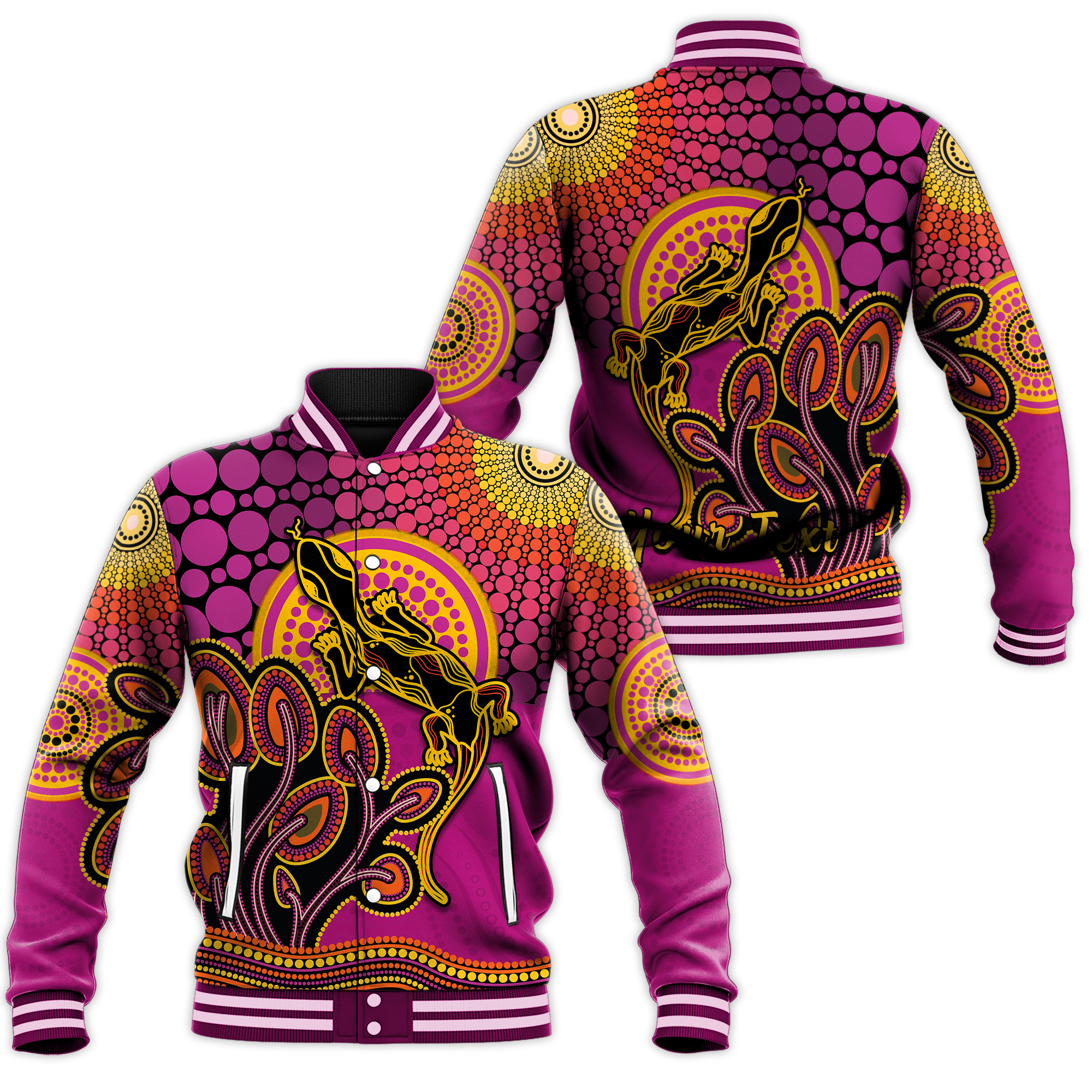 custom-personalised-aboriginal-lizard-baseball-jacket-tree-on-the-hill-sunshine