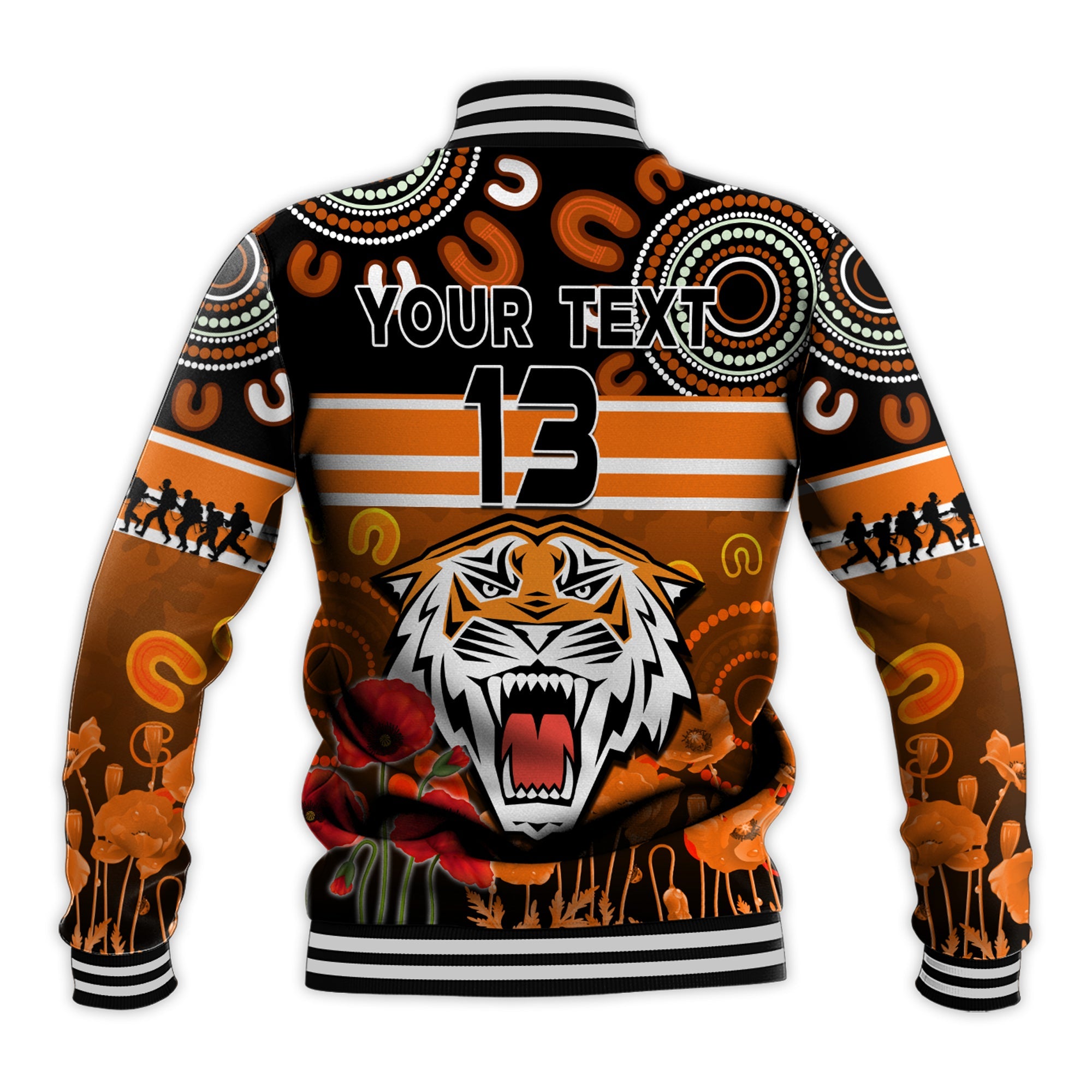 custom-text-and-number-wests-tigers-anzac-2022-baseball-jacket-aboriginal-lest-we-forget