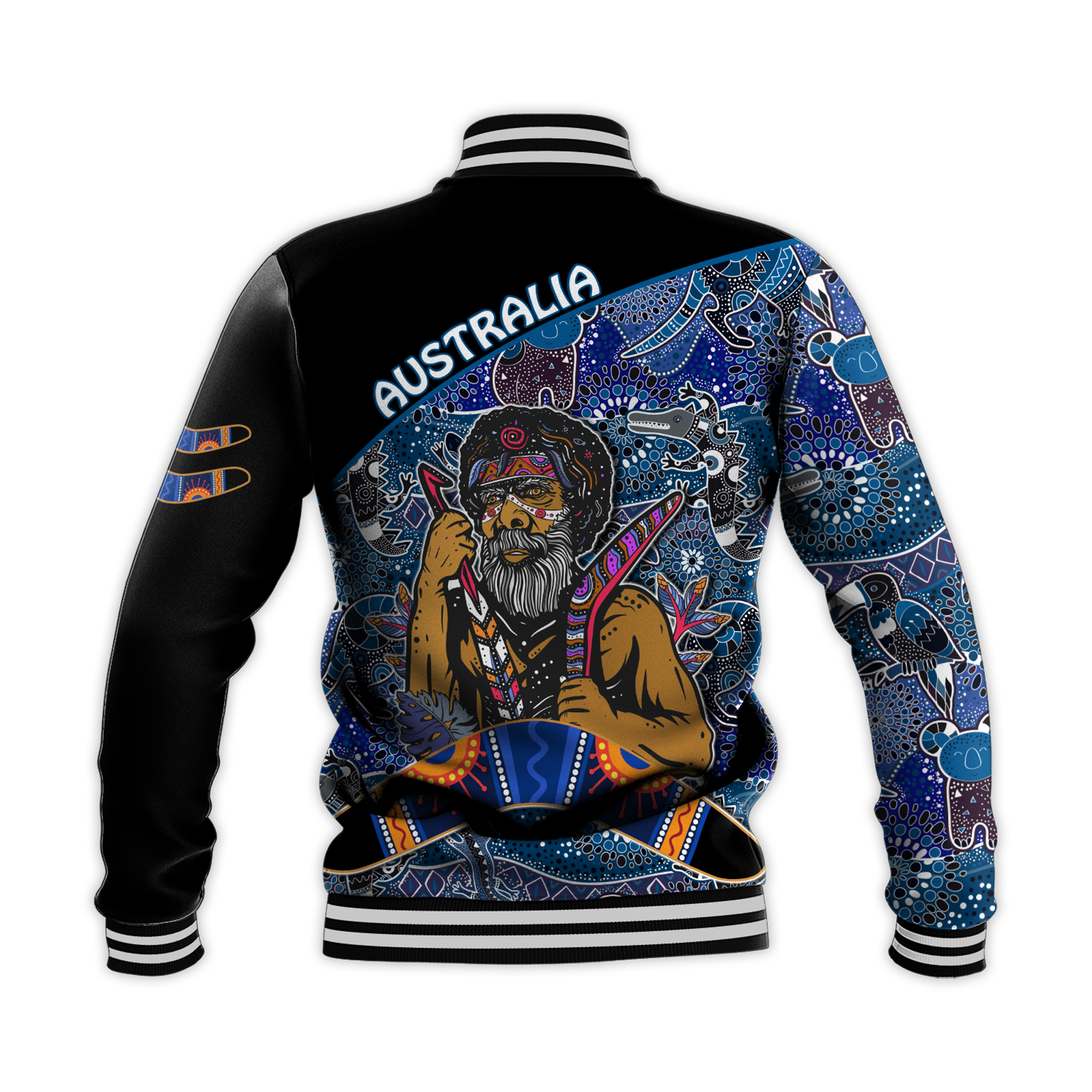 australian-boomerang-baseball-jacket-indigenous-australia-blue-graceful