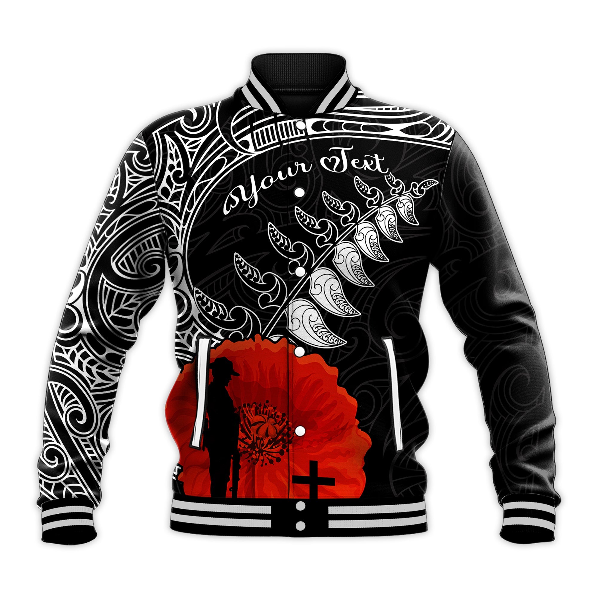 custom-personalised-new-zealand-anzac-2022-baseball-jacket-maori-mix-fern-poppy