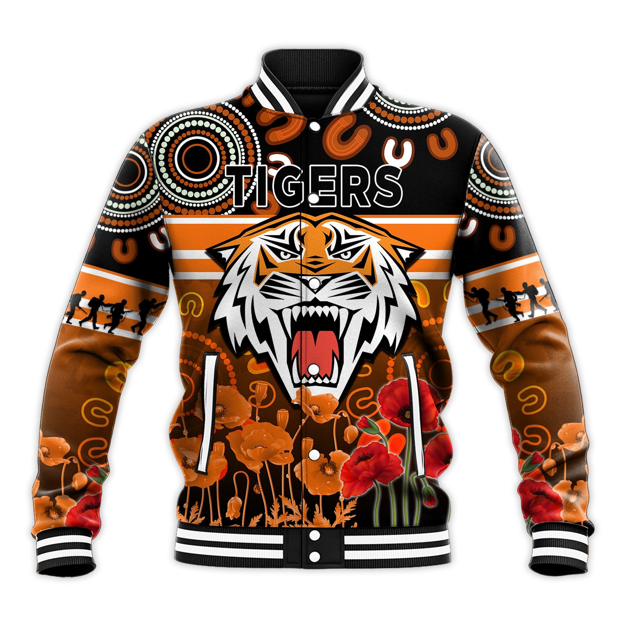 custom-text-and-number-wests-tigers-anzac-2022-baseball-jacket-aboriginal-lest-we-forget