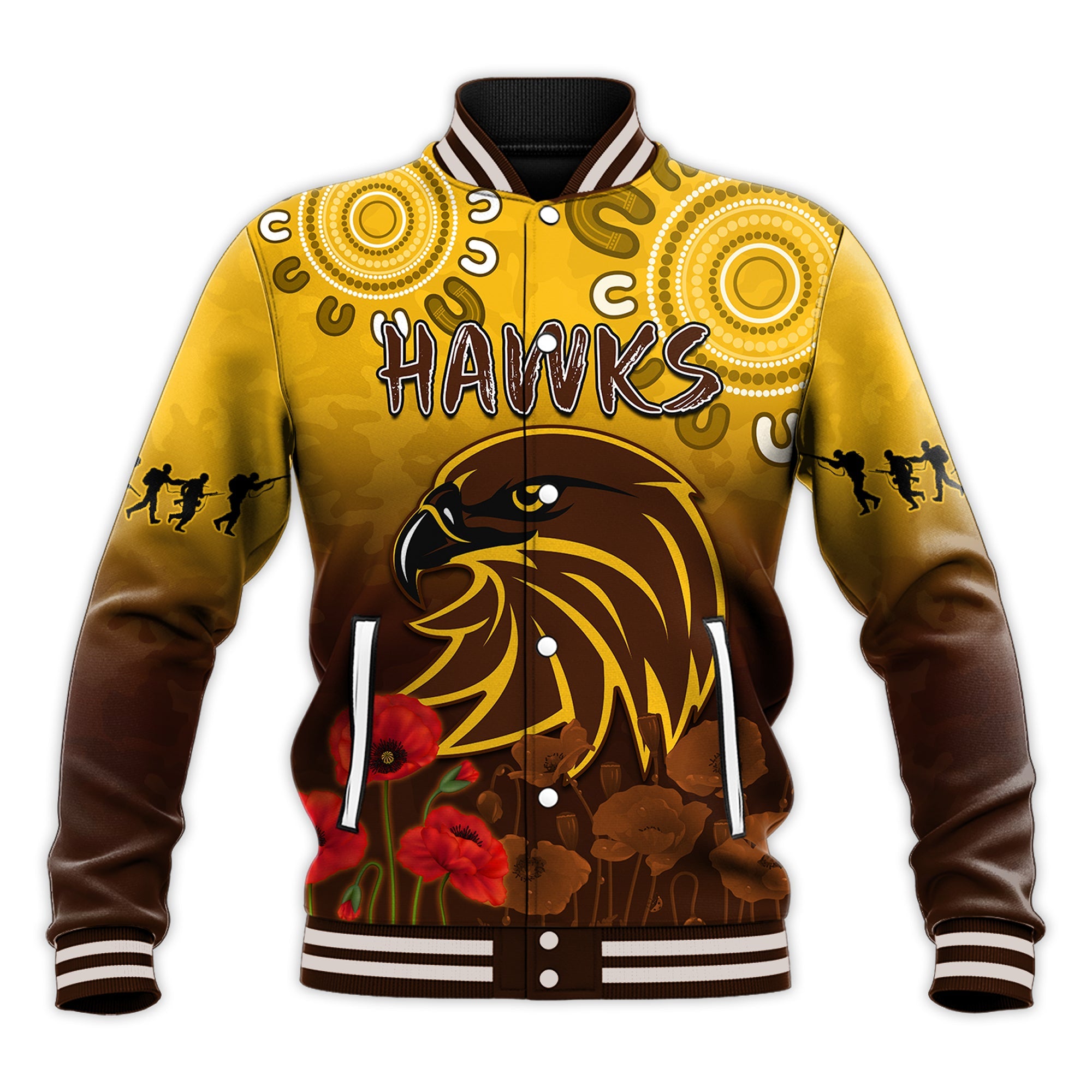 custom-text-and-number-hawks-anzac-2022-baseball-jacket-hawthorn-football-aboriginal-poppy