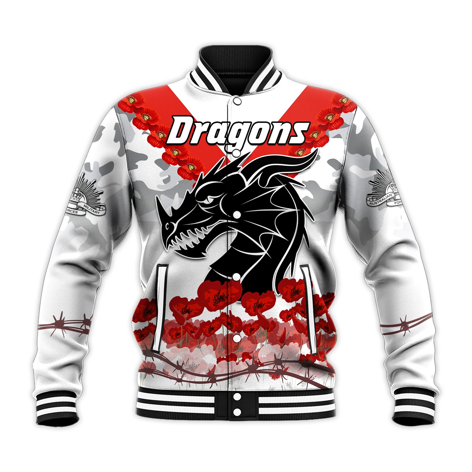 dragons-anzac-2022-baseball-jacket-we-will-remember-them