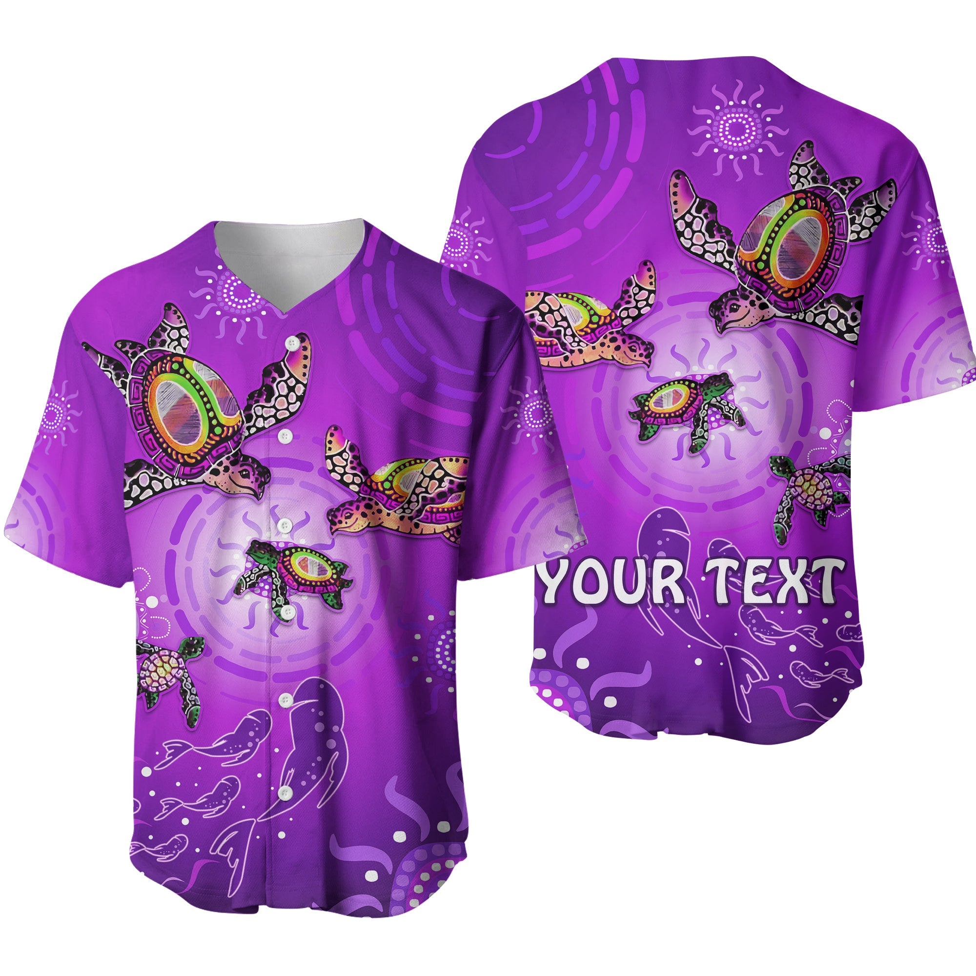 custom-personalised-australian-aboriginal-baseball-jersey-happy-turtle-family-version-purple