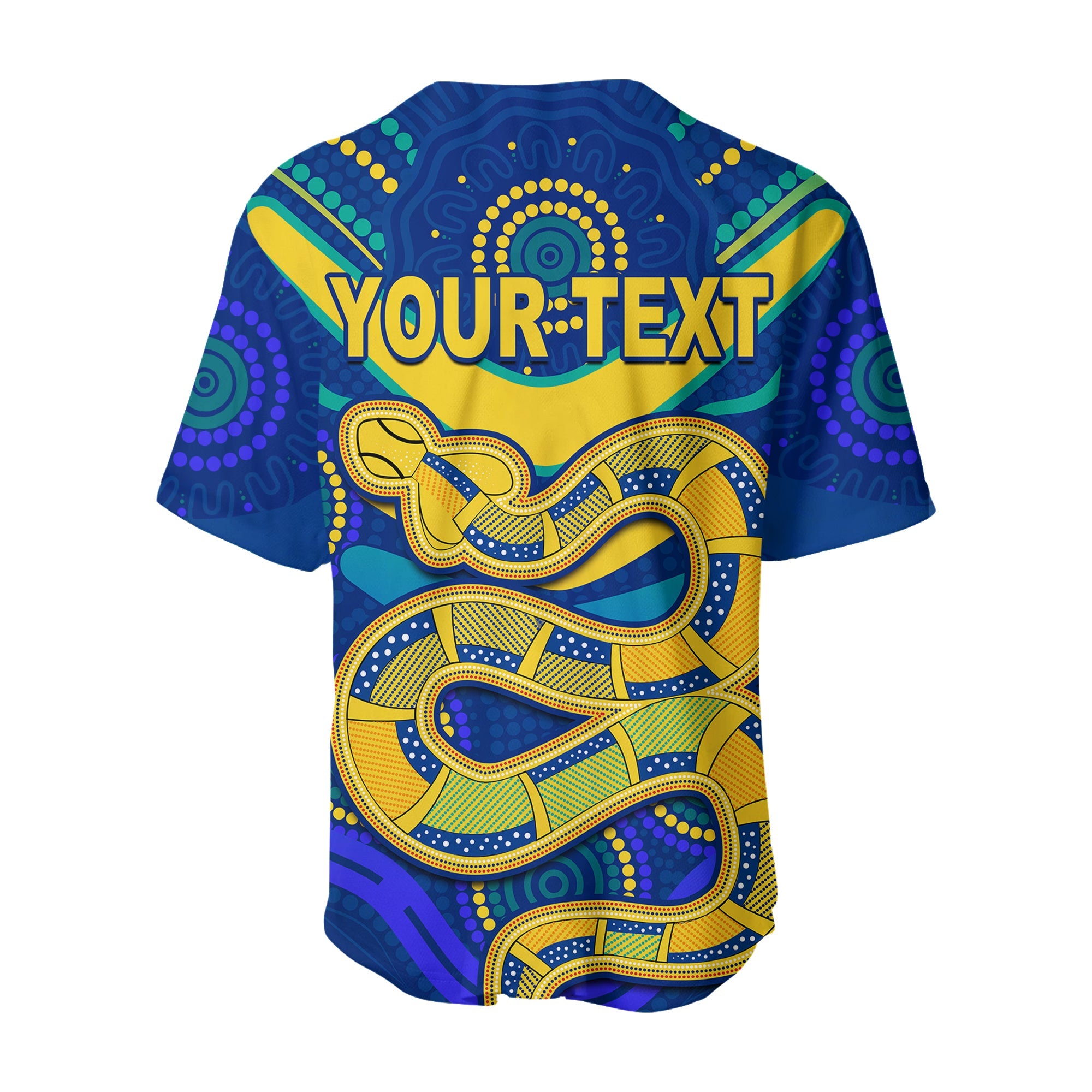 (Custom Personalised) Eels NAIDOC Week 2022 Baseball Jersey Aboriginal Get Up LT13