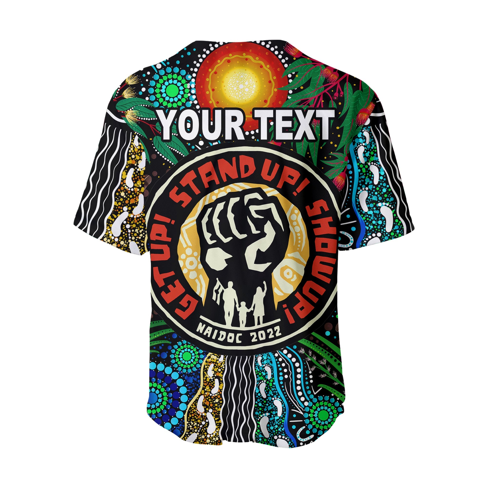 (Custom Personalised) Rabbitohs NAIDOC Week 2022 Baseball Jersey Aboriginal Get Up LT13