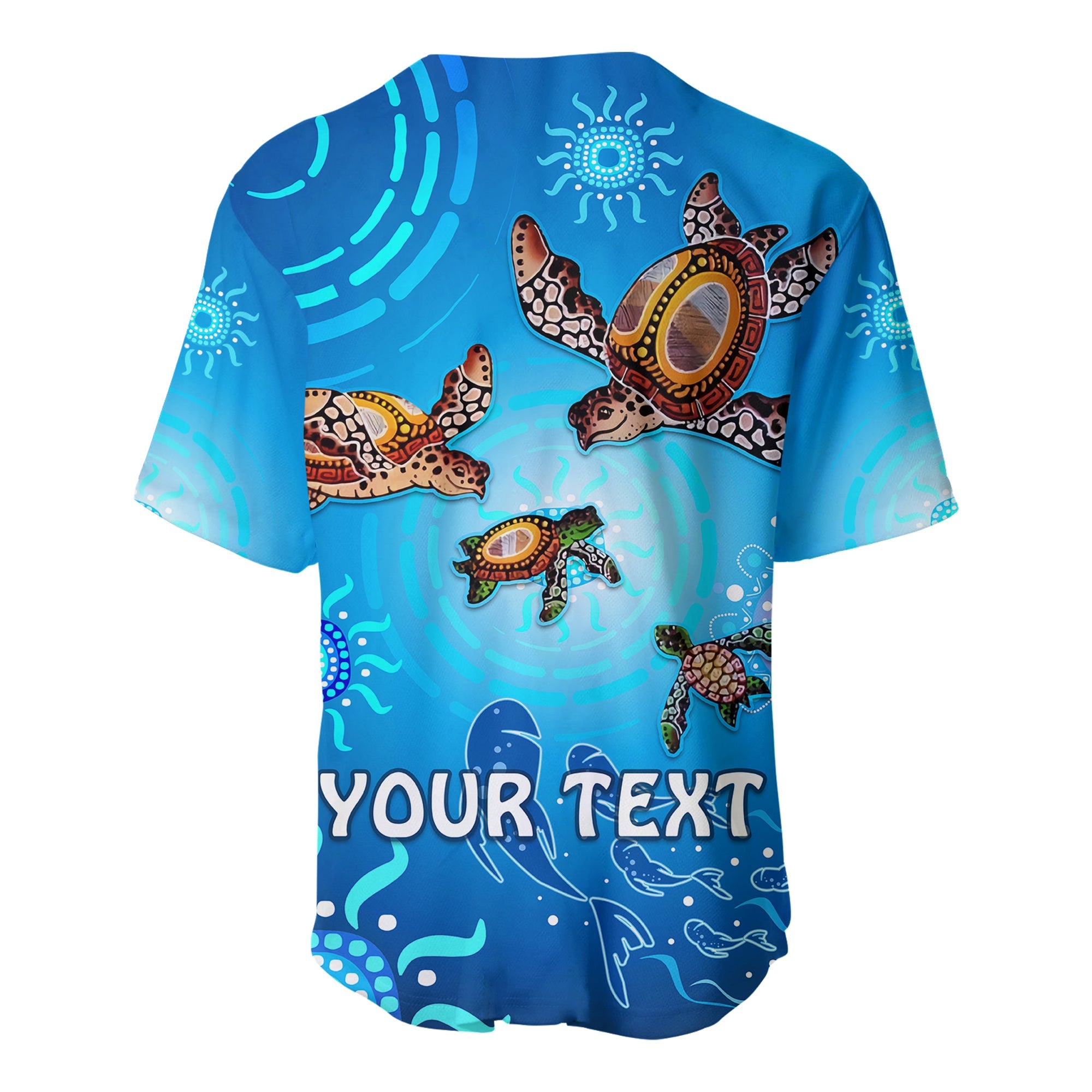 custom-personalised-australian-aboriginal-baseball-jersey-happy-turtle-family-version-blue