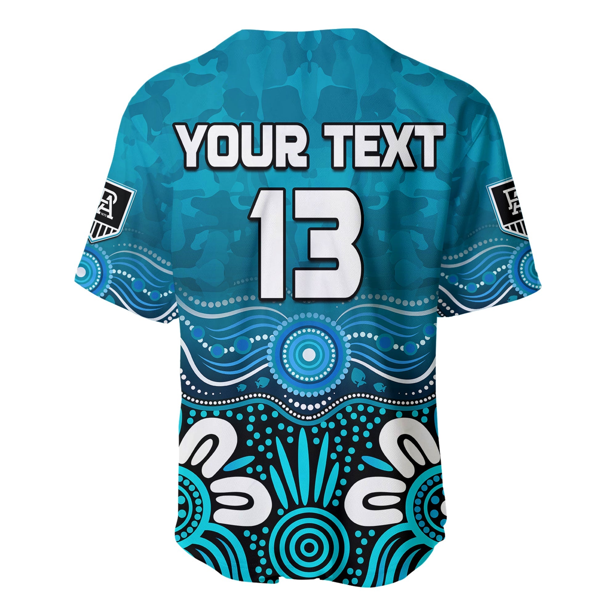 (Custom Text and Number) Power Anzac 2022 Baseball Jersey Port Adelaide Aboriginal Remember Them LT13