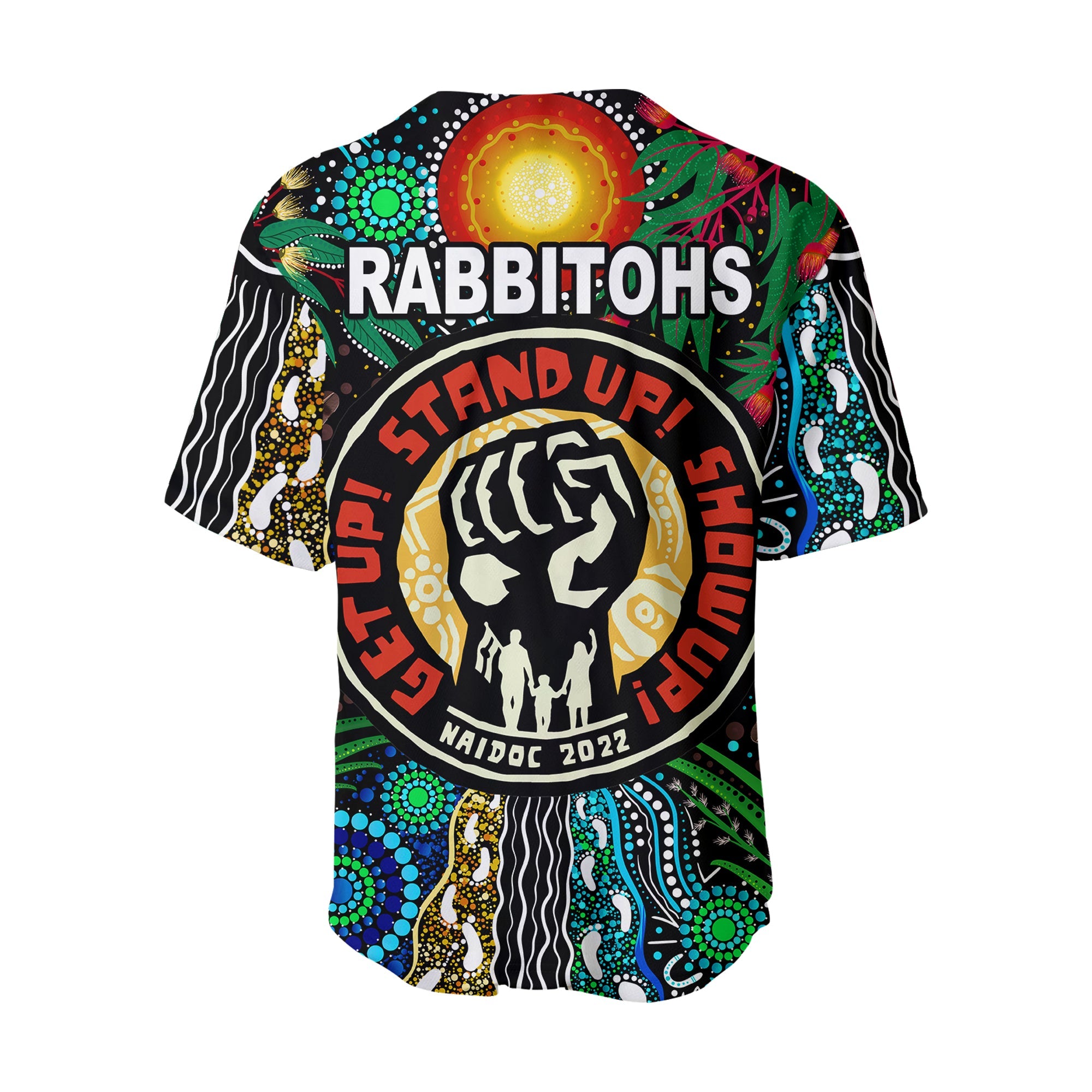 Rabbitohs NAIDOC Week 2022 Baseball Jersey Aboriginal Get Up LT13