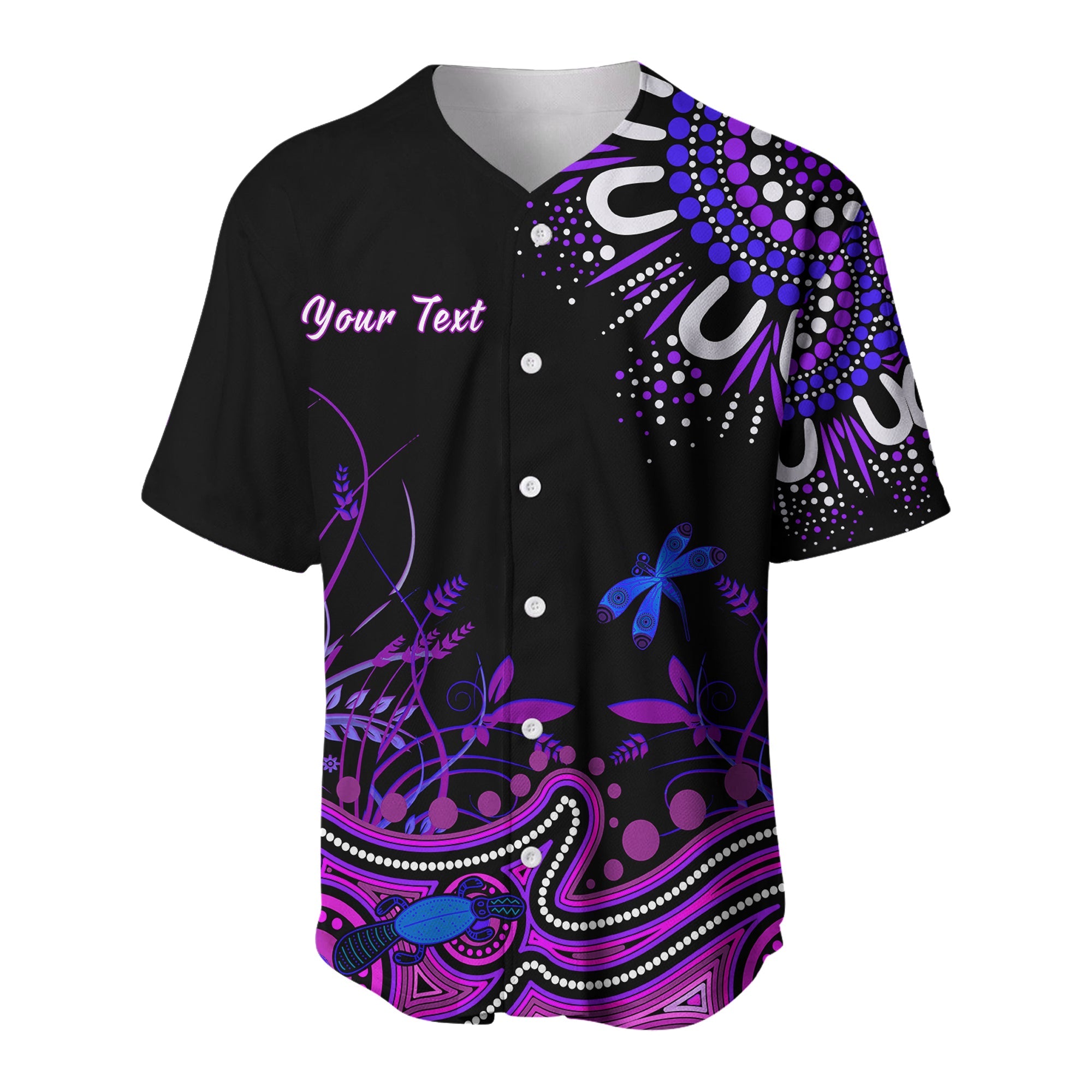 custom-personalised-happy-king-island-show-baseball-jersey-aboriginal-tasmania-australia-version-purple