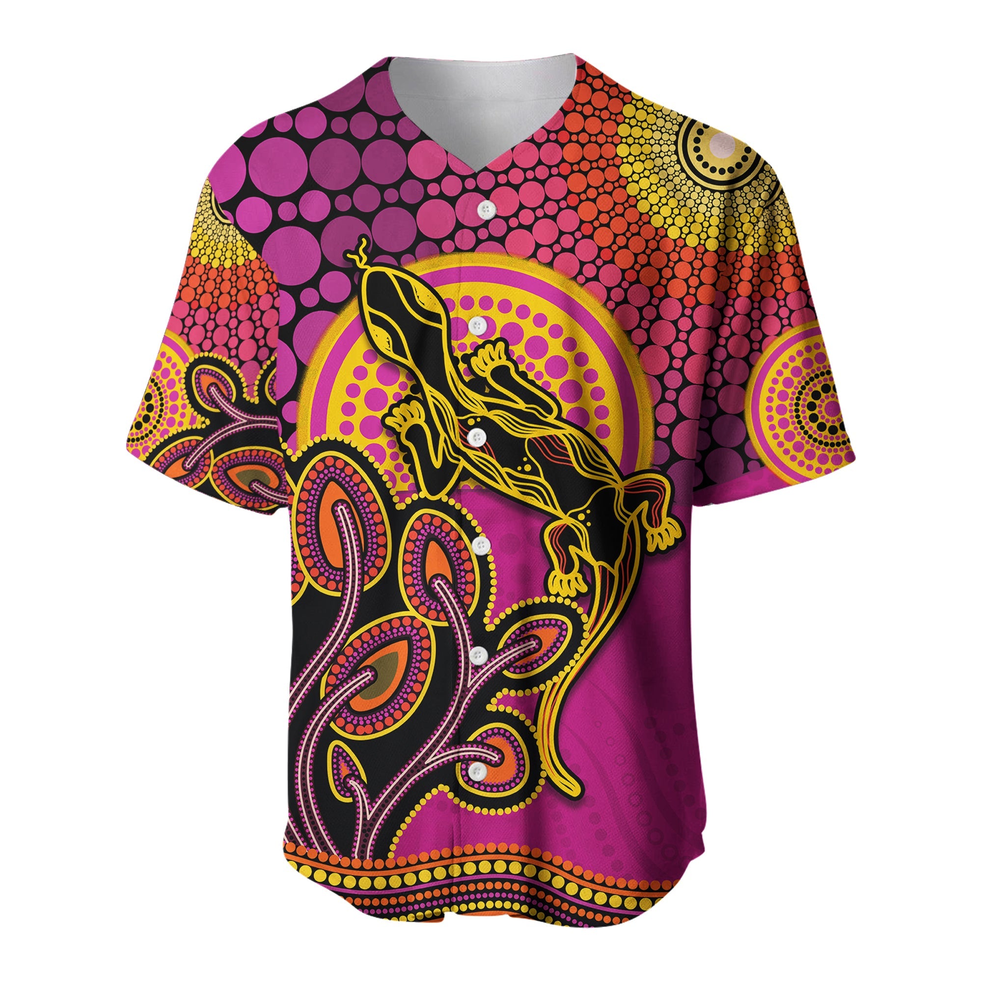 custom-personalised-aboriginal-lizard-baseball-jersey-tree-on-the-hill-sunshine