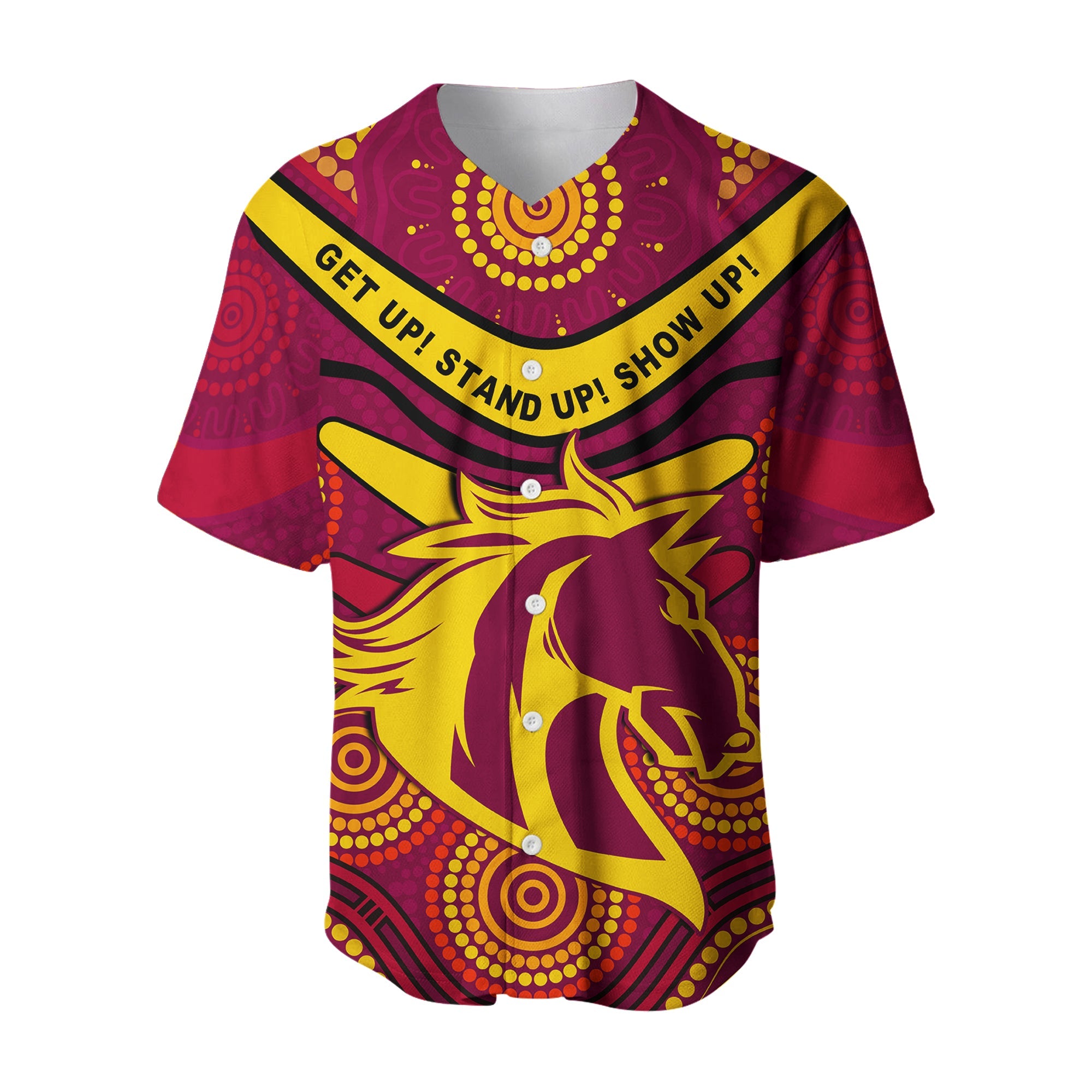 Broncos NAIDOC Week 2022 Baseball Jersey Aboriginal Get Up LT13