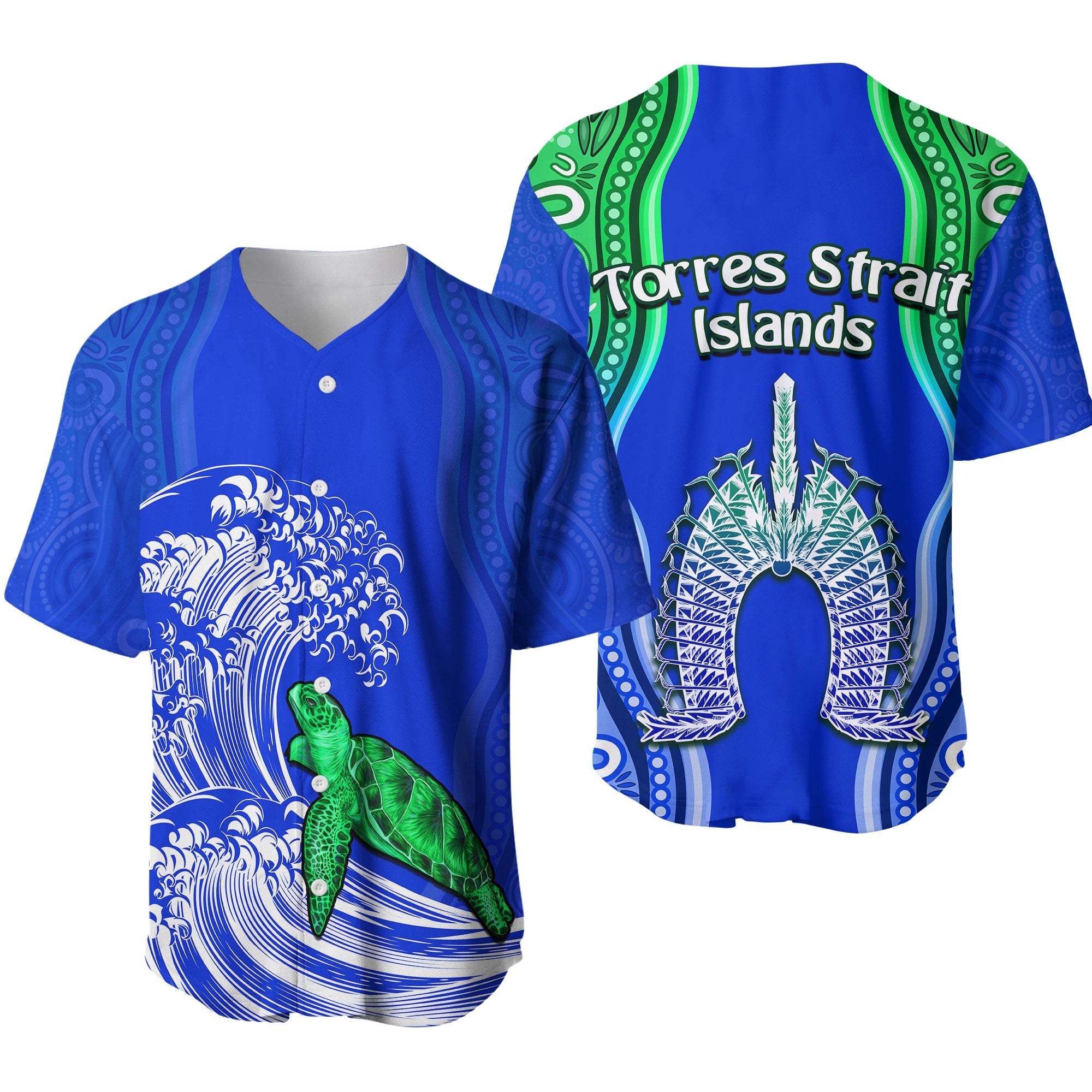 torres-strait-islands-baseball-jersey-the-dhari-mix-aboriginal-turtle-version-blue