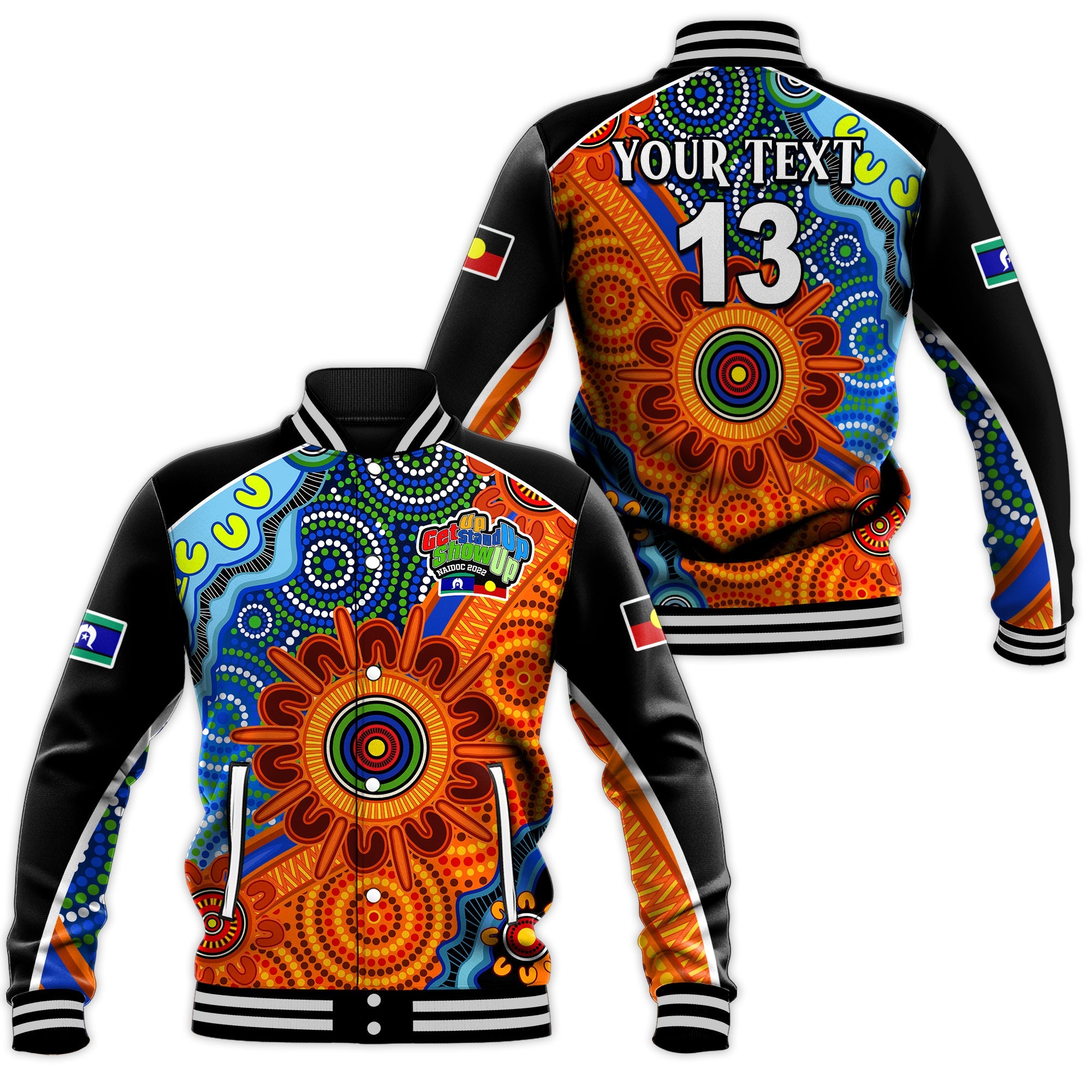 custom-text-and-number-naidoc-week-2022-baseball-jacket-aboriginal-and-torres-strait-islander-together