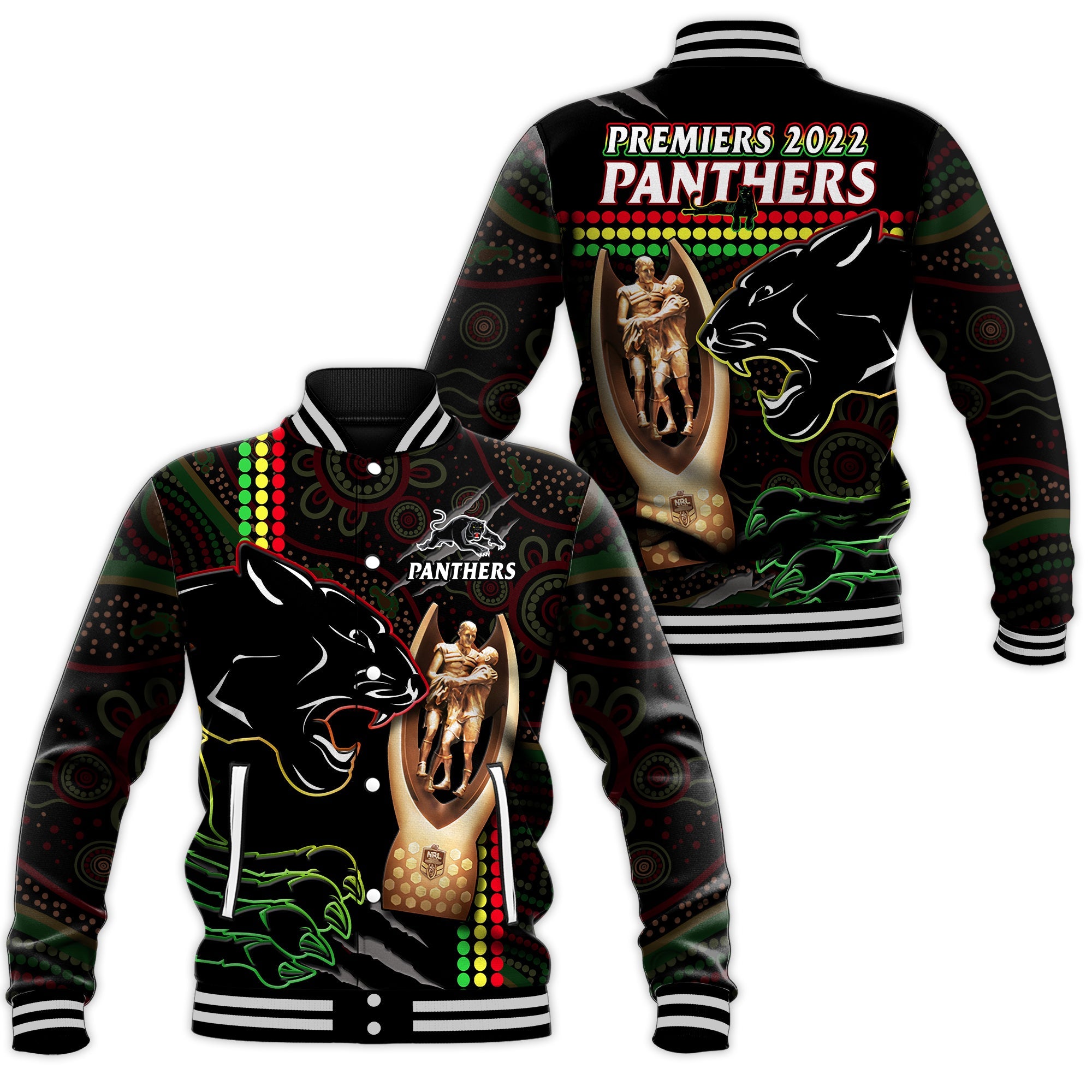 panthers-rugby-baseball-jacket-the-riff-2022-premiers-aboriginal-art