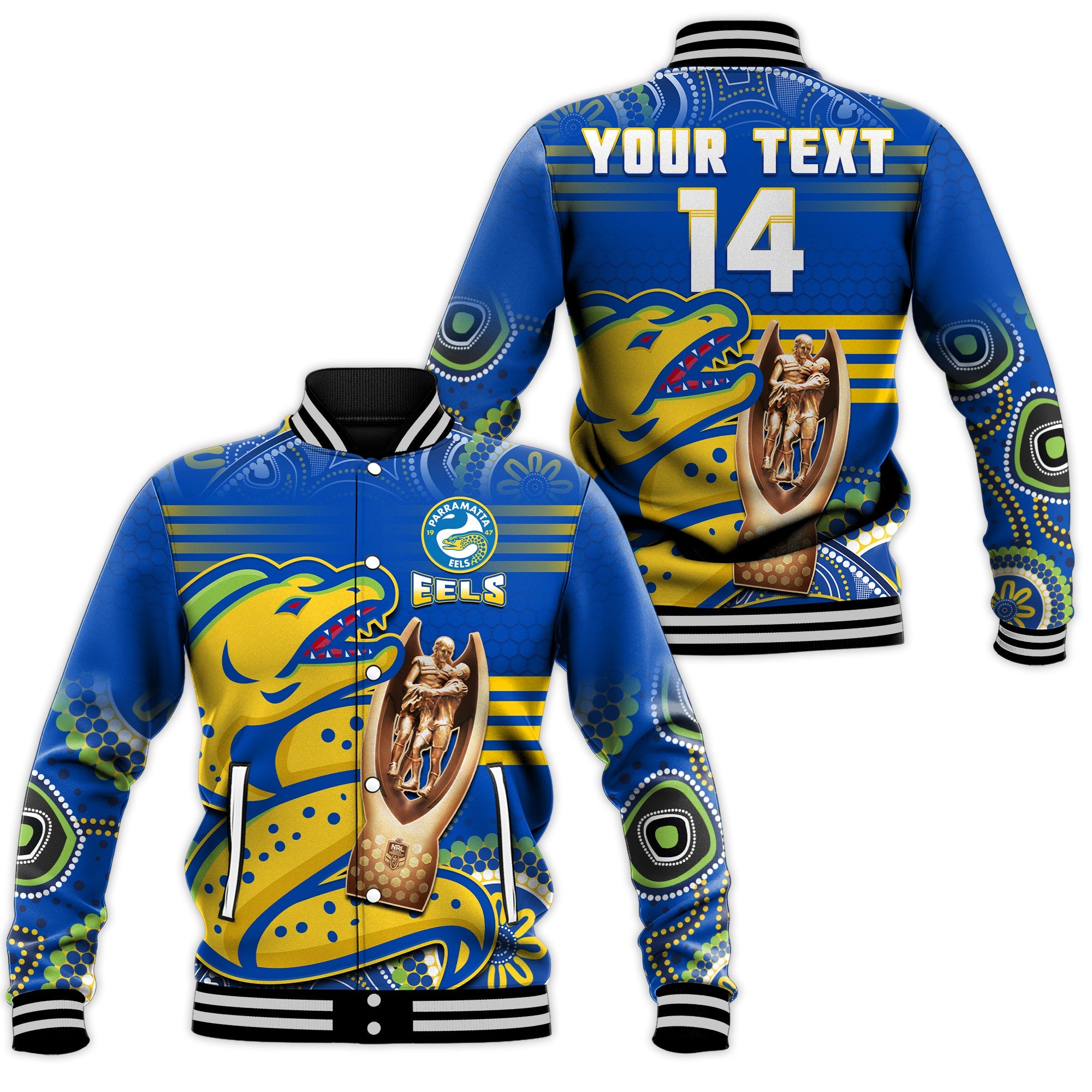 custom-text-and-number-parramatta-rugby-baseball-jacket-eels-premiers-2022-indigenous-artsy