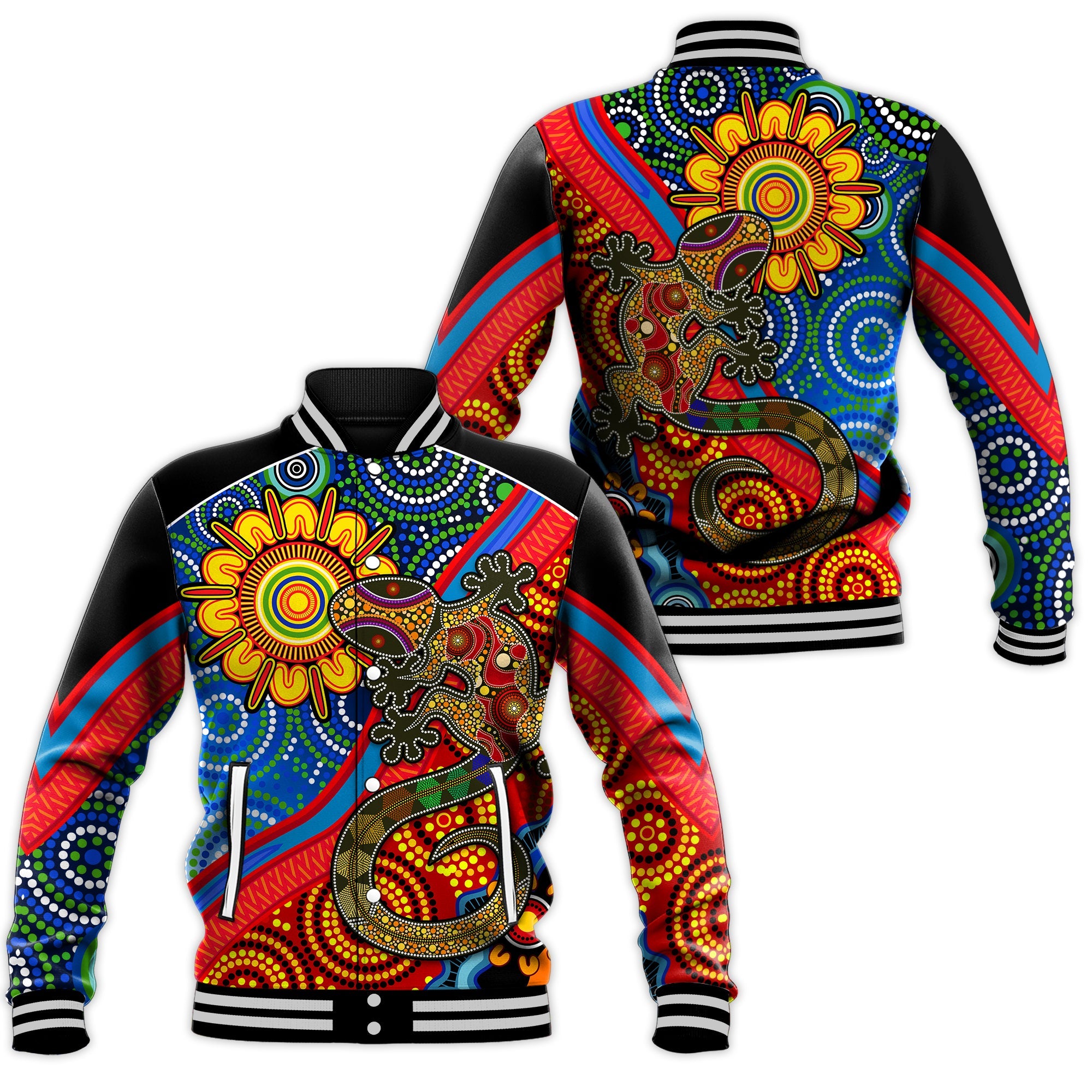 australia-lizard-and-sun-baseball-jacket-aboriginal-art-speical