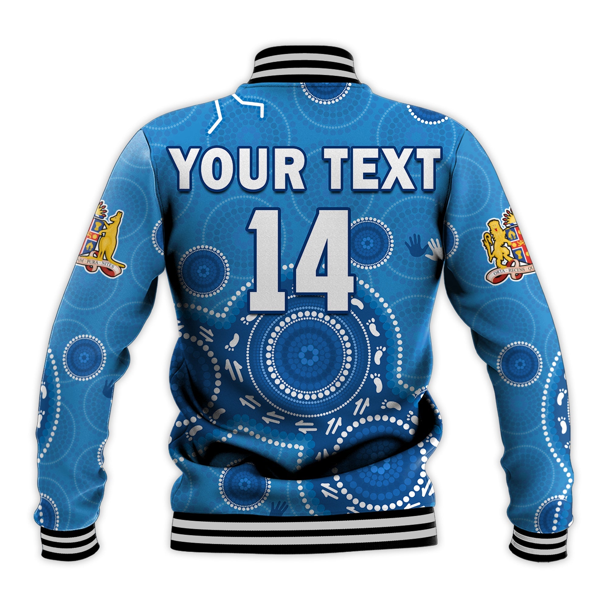 custom-text-and-number-nsw-blues-rugby-baseball-jacket-new-south-wales-aboriginal-dot-painting-unique-version