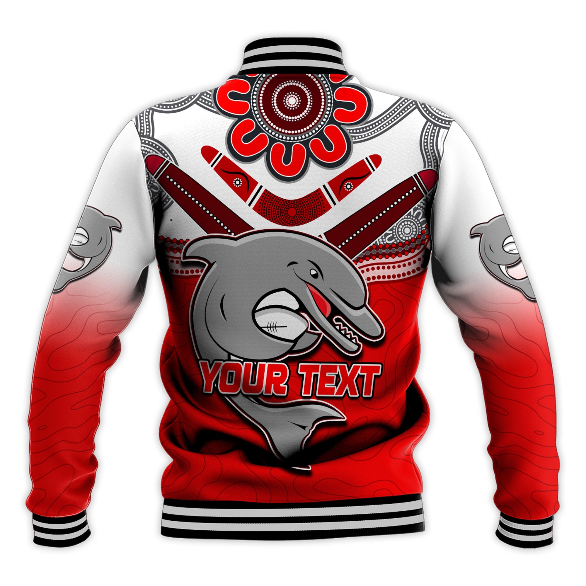 custom-personalised-dolphins-rugby-baseball-jacket-redcliffe-come-back-stronger