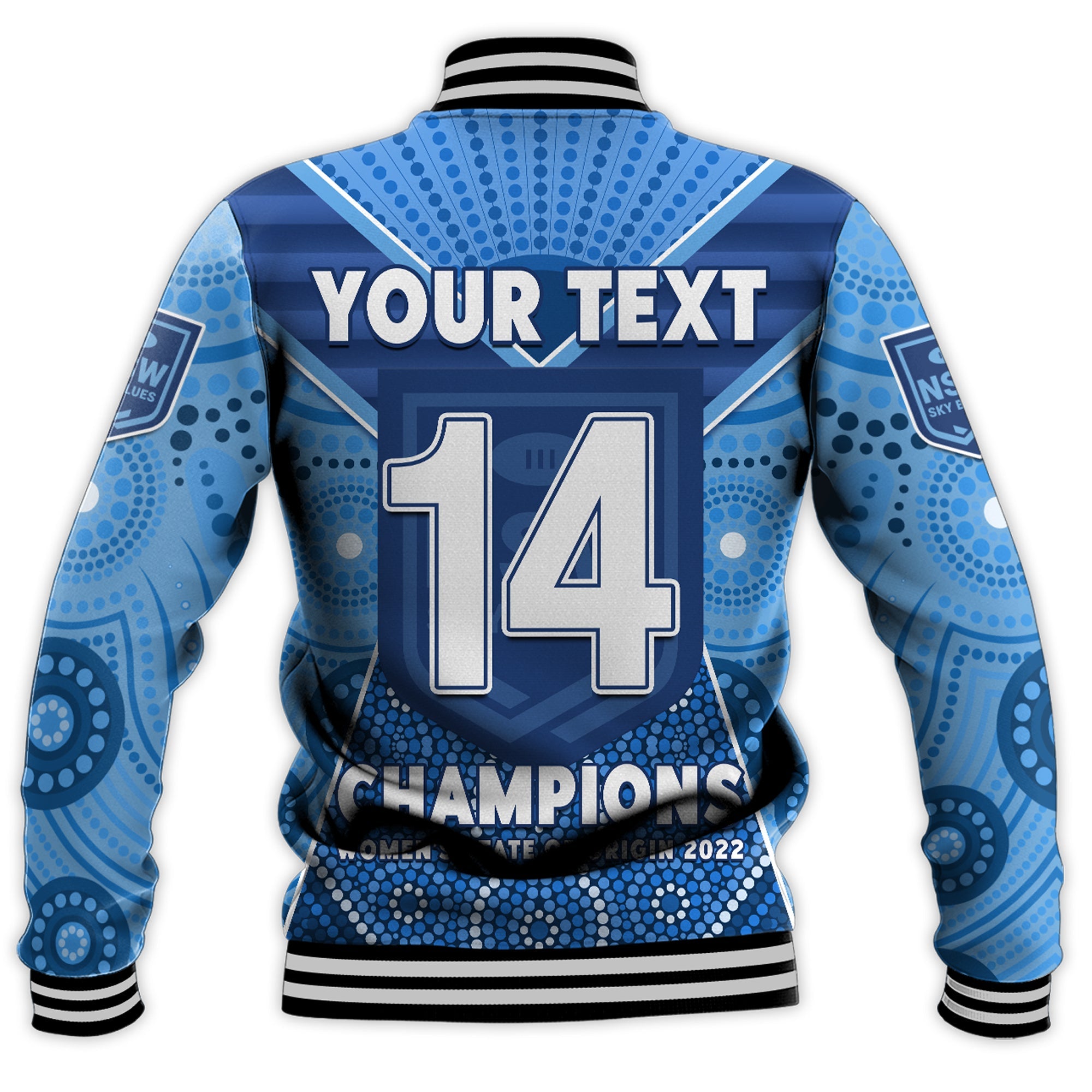 custom-text-and-number-nsw-sky-blues-baseball-jacket-the-champions-womens-state-of-origin-2022