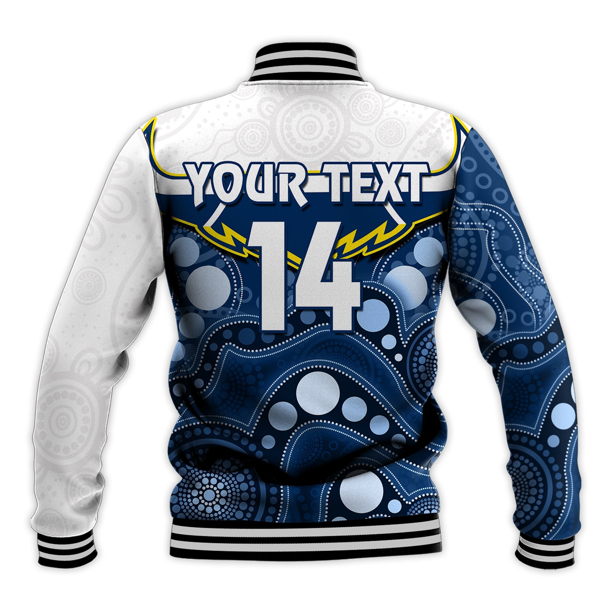 custom-text-and-number-cowboys-rugby-baseball-jacket-indigenous-pattern-2022-premiers-sporty-style