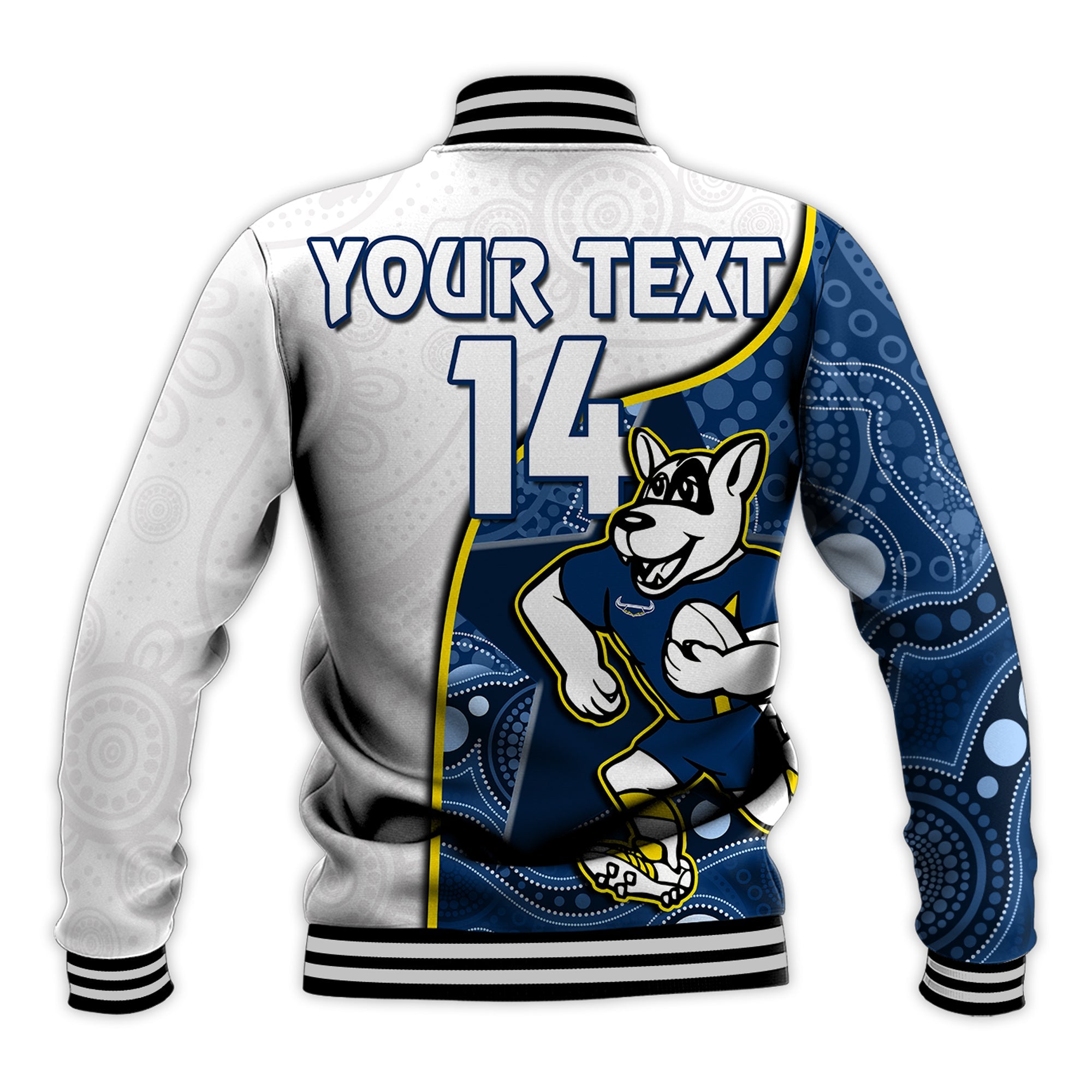 custom-text-and-number-cowboys-rugby-baseball-jacket-macost-indigenous-pattern-2022-premiers