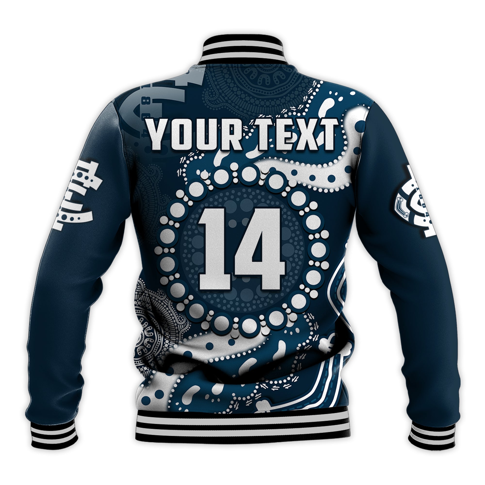 custom-text-and-number-carlton-football-baseball-jacket-blues-1864-boomerang-indigenous-artsy