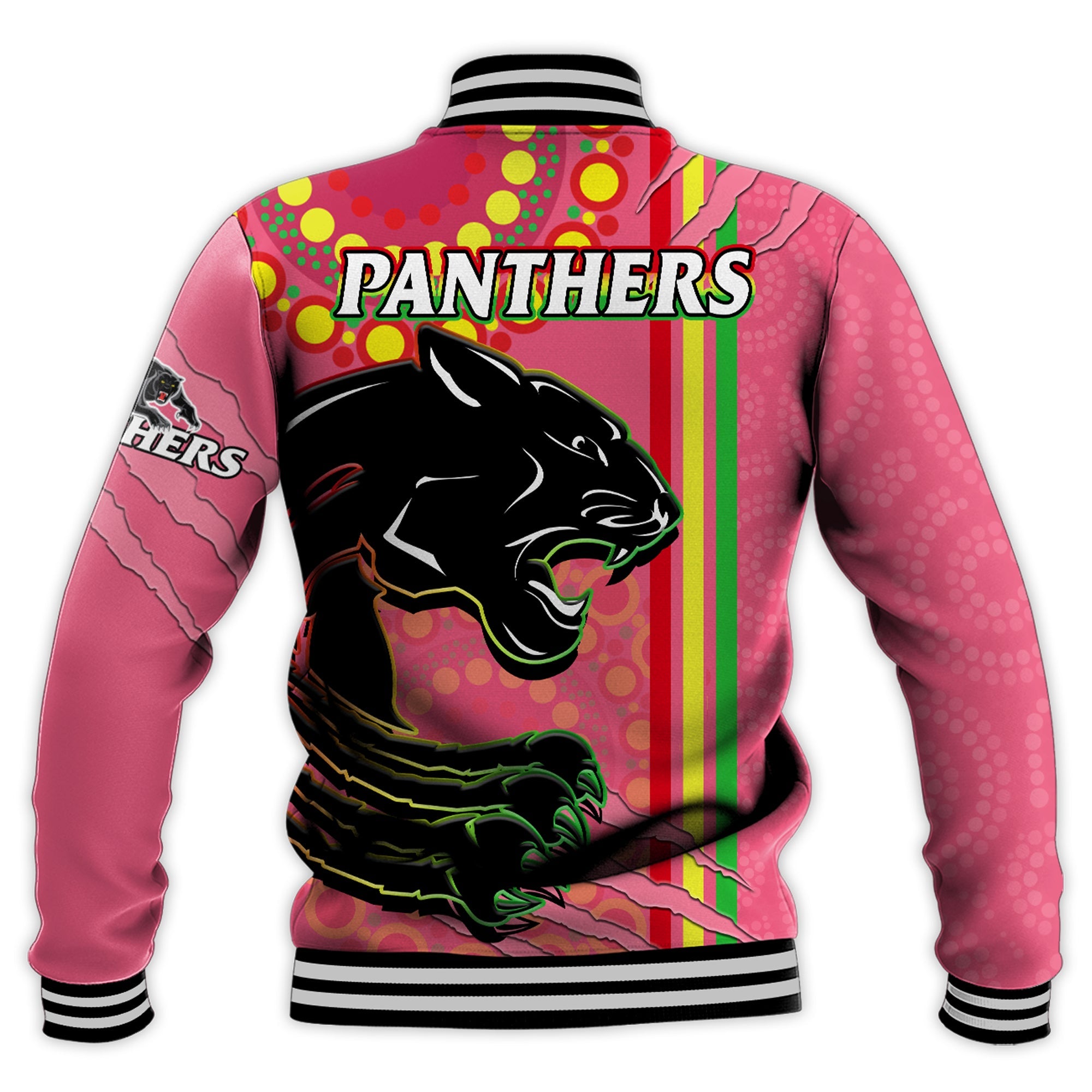 panthers-rugby-baseball-jacket-the-mountain-men-aboriginal-art-dynamic-pink-version