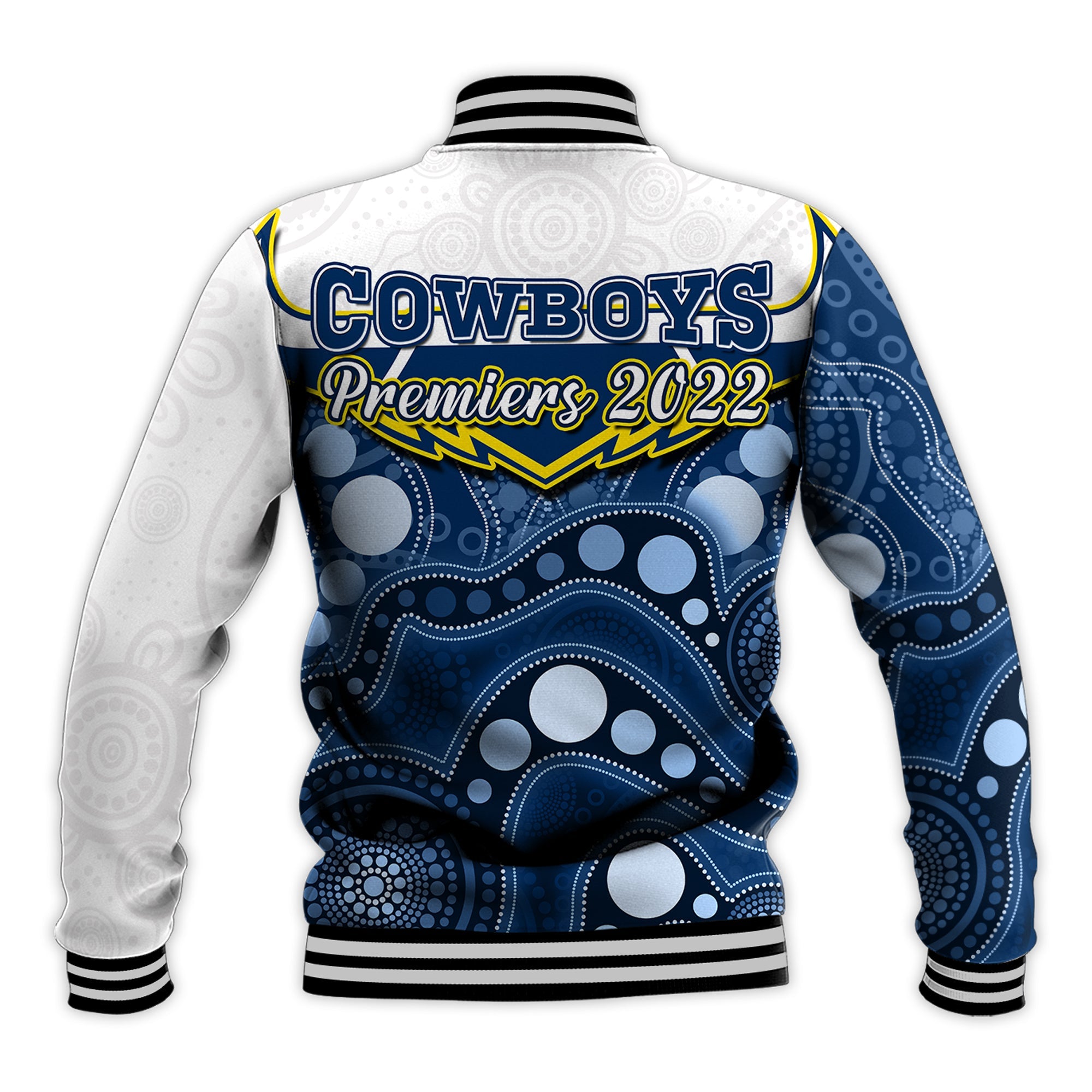 cowboys-rugby-baseball-jacket-indigenous-pattern-2022-premiers-sporty-style