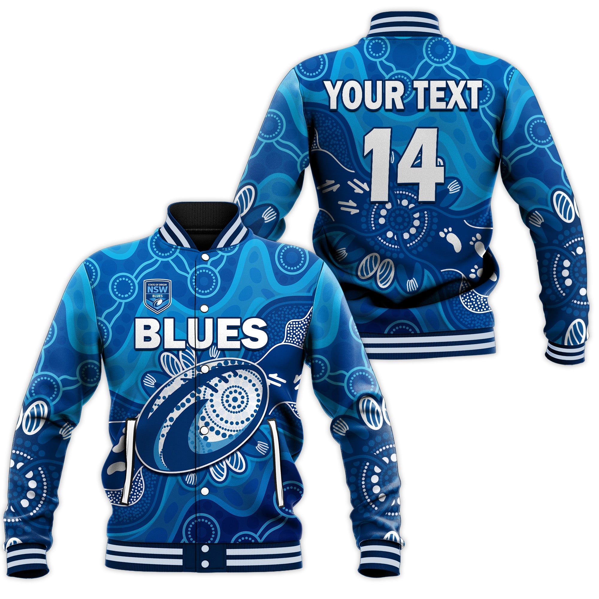 custom-text-and-number-nsw-blues-baseball-jacket-new-south-wales-aboriginal-art