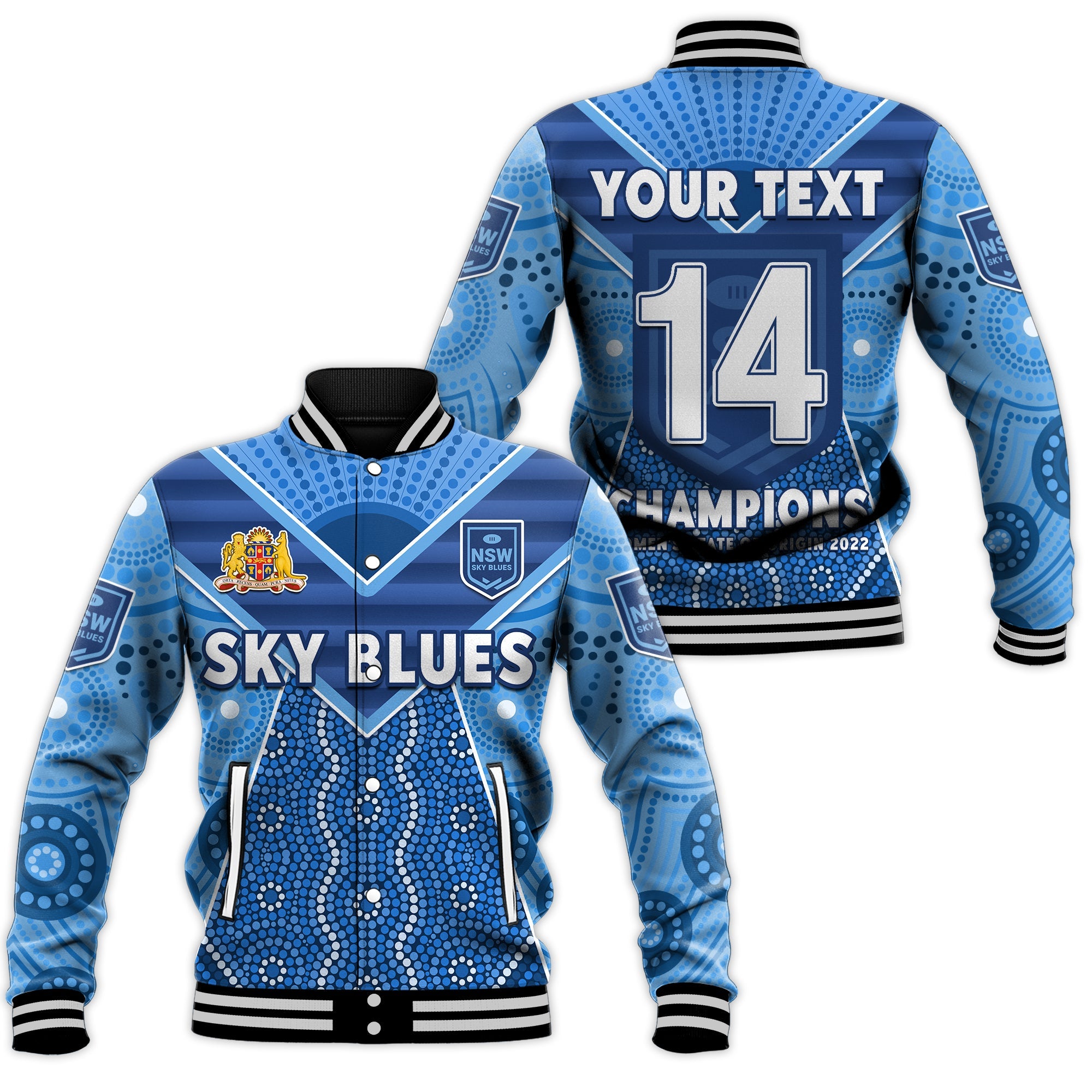 custom-text-and-number-nsw-sky-blues-baseball-jacket-the-champions-womens-state-of-origin-2022