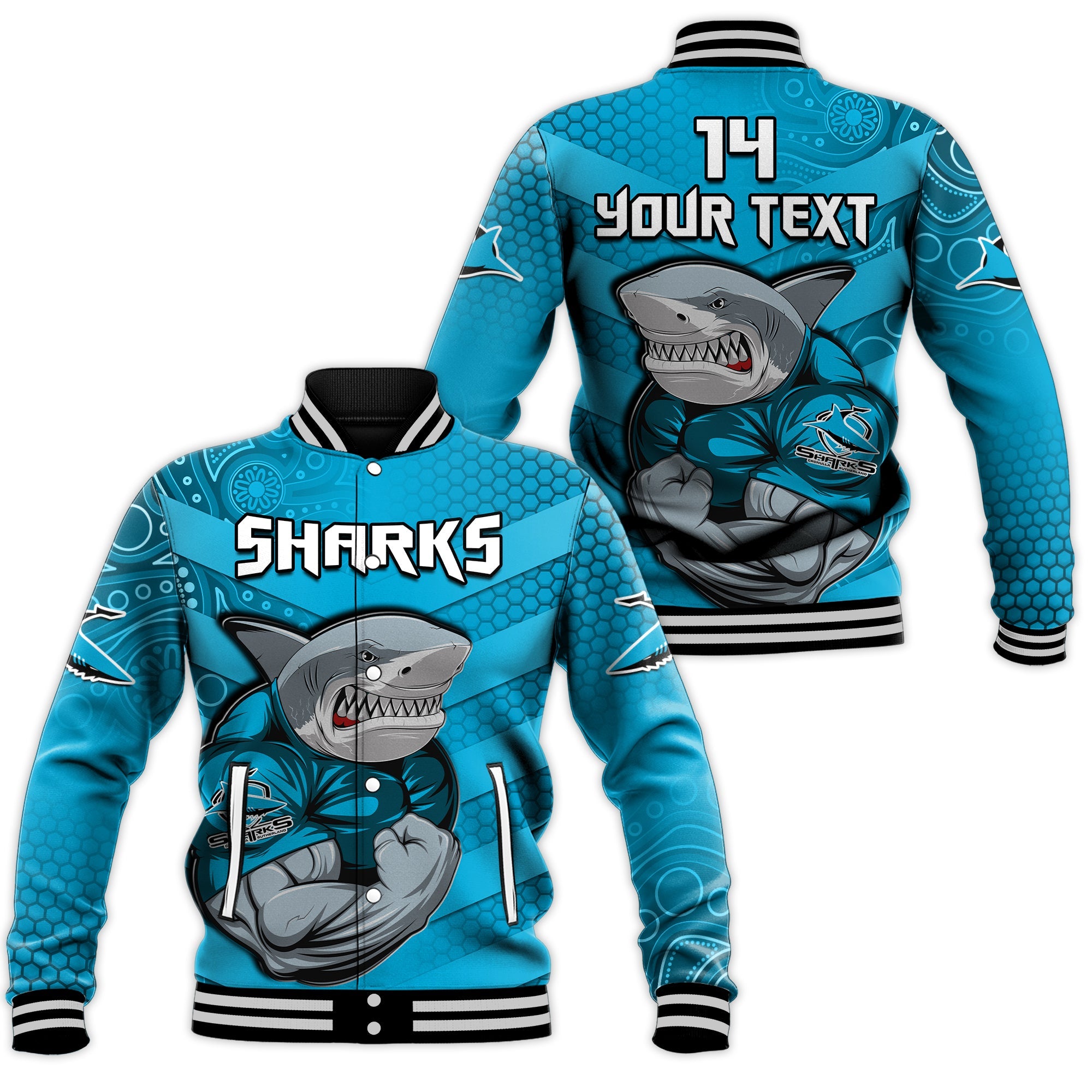 custom-text-and-number-sharks-rugby-baseball-jacket-go-sharkies-aboriginal-sporty-version-ver03