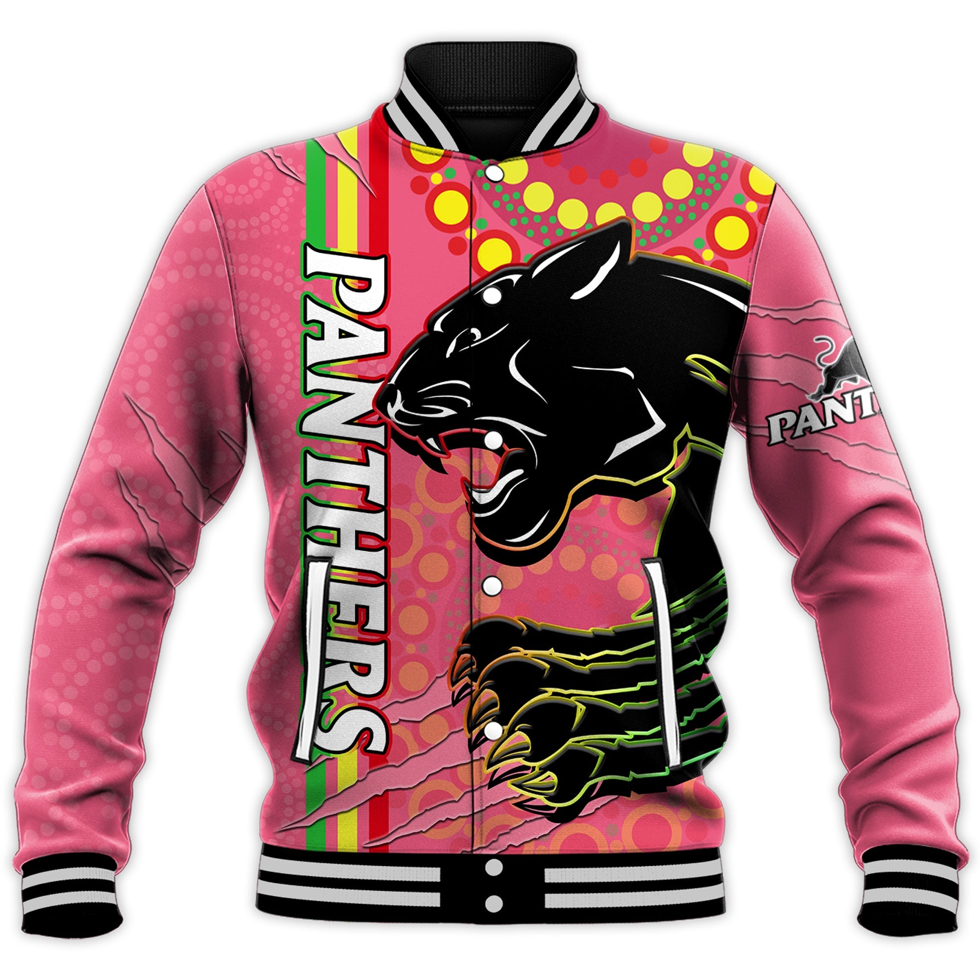 panthers-rugby-baseball-jacket-the-mountain-men-aboriginal-art-dynamic-pink-version