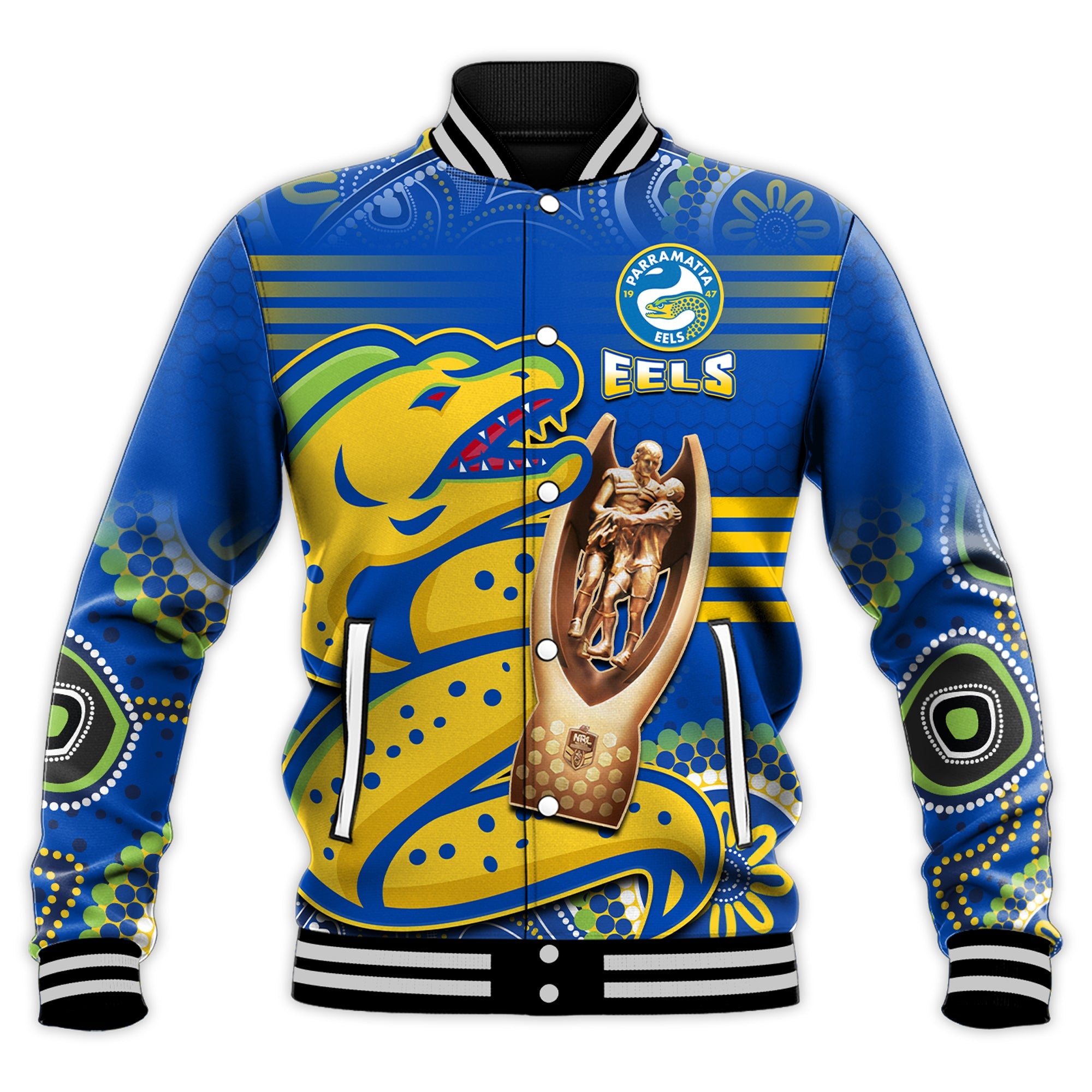 custom-text-and-number-parramatta-rugby-baseball-jacket-eels-premiers-2022-indigenous-artsy