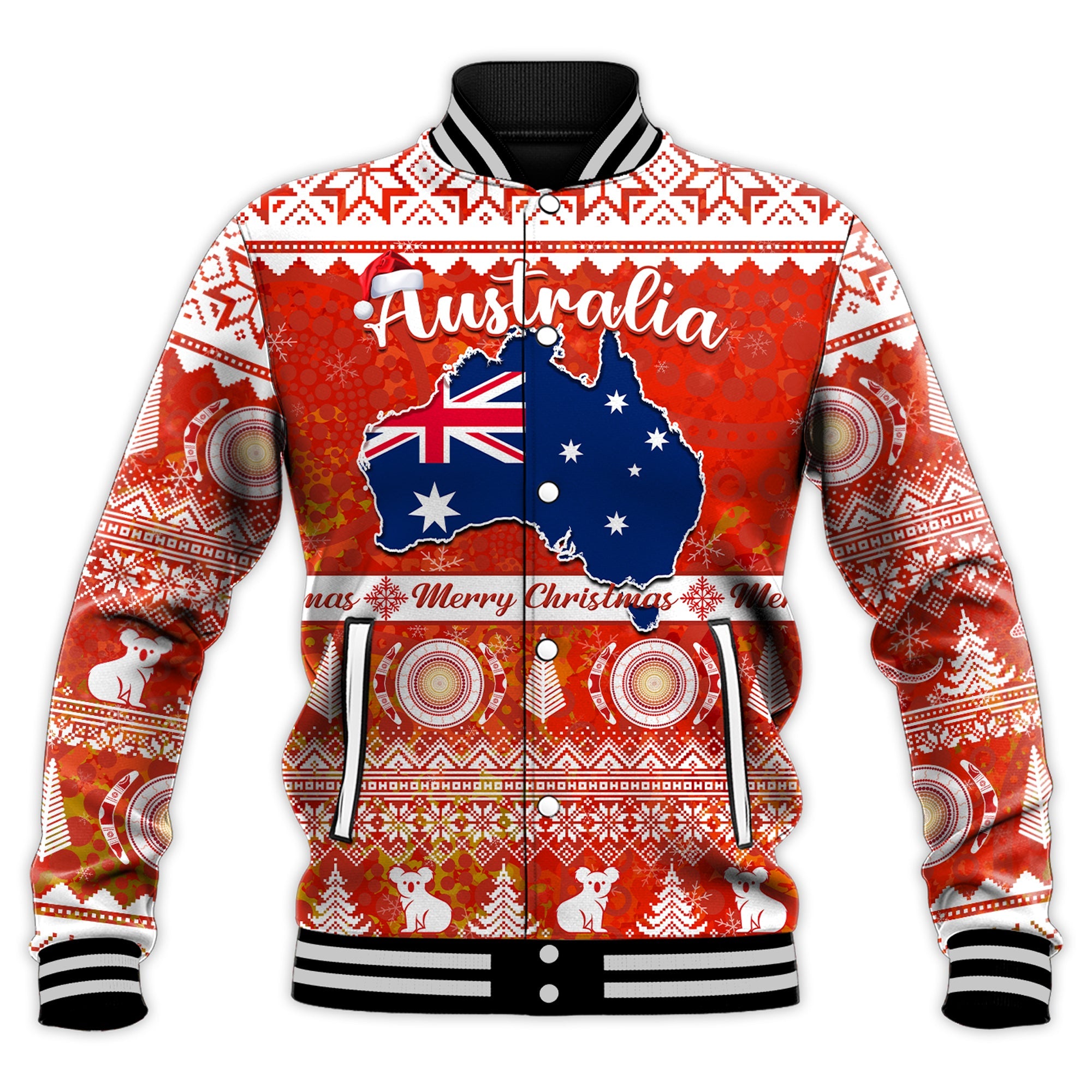 custom-personalised-australia-baseball-jacket-australian-map-aboriginal-painting-merry-christmas