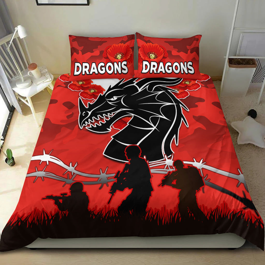 Dragons Anzac 2022 Bedding Set Lest We Forget LT13