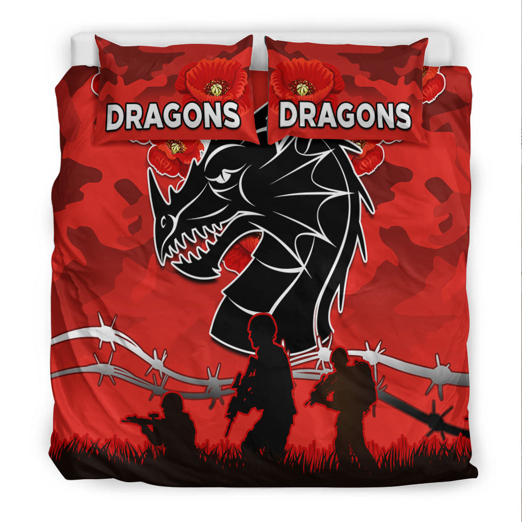 Dragons Anzac 2022 Bedding Set Lest We Forget LT13