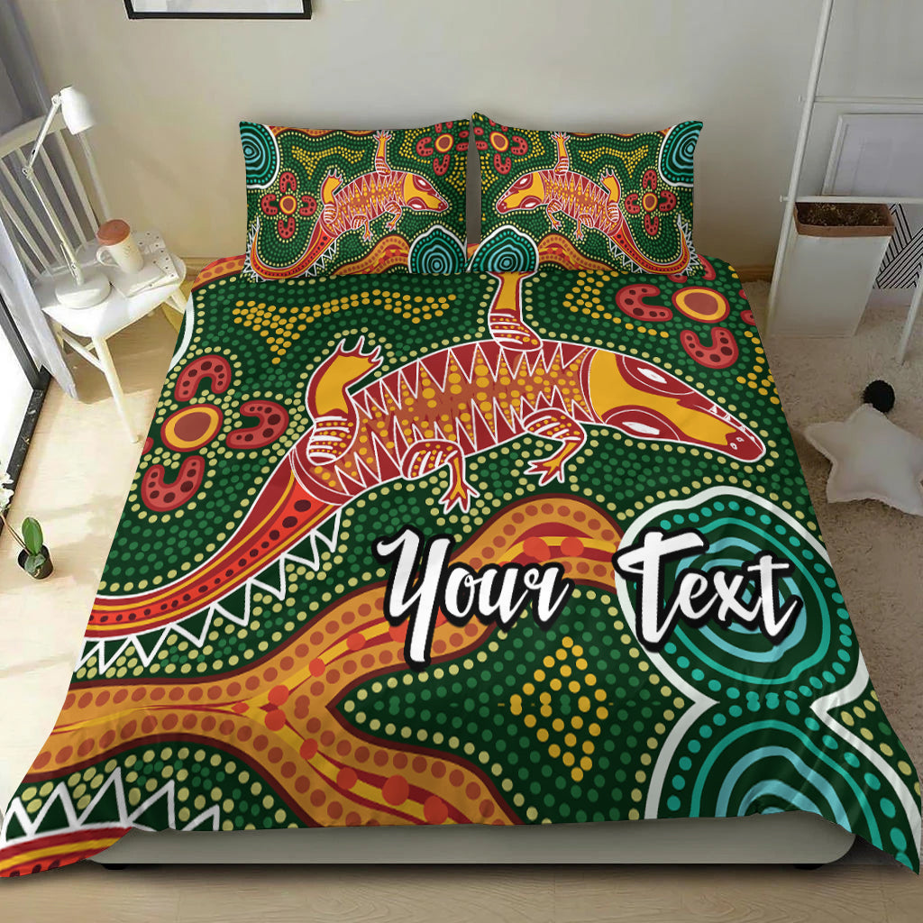 custom-personalised-aboriginal-art-crocodile-bedding-set-you-are-number-one